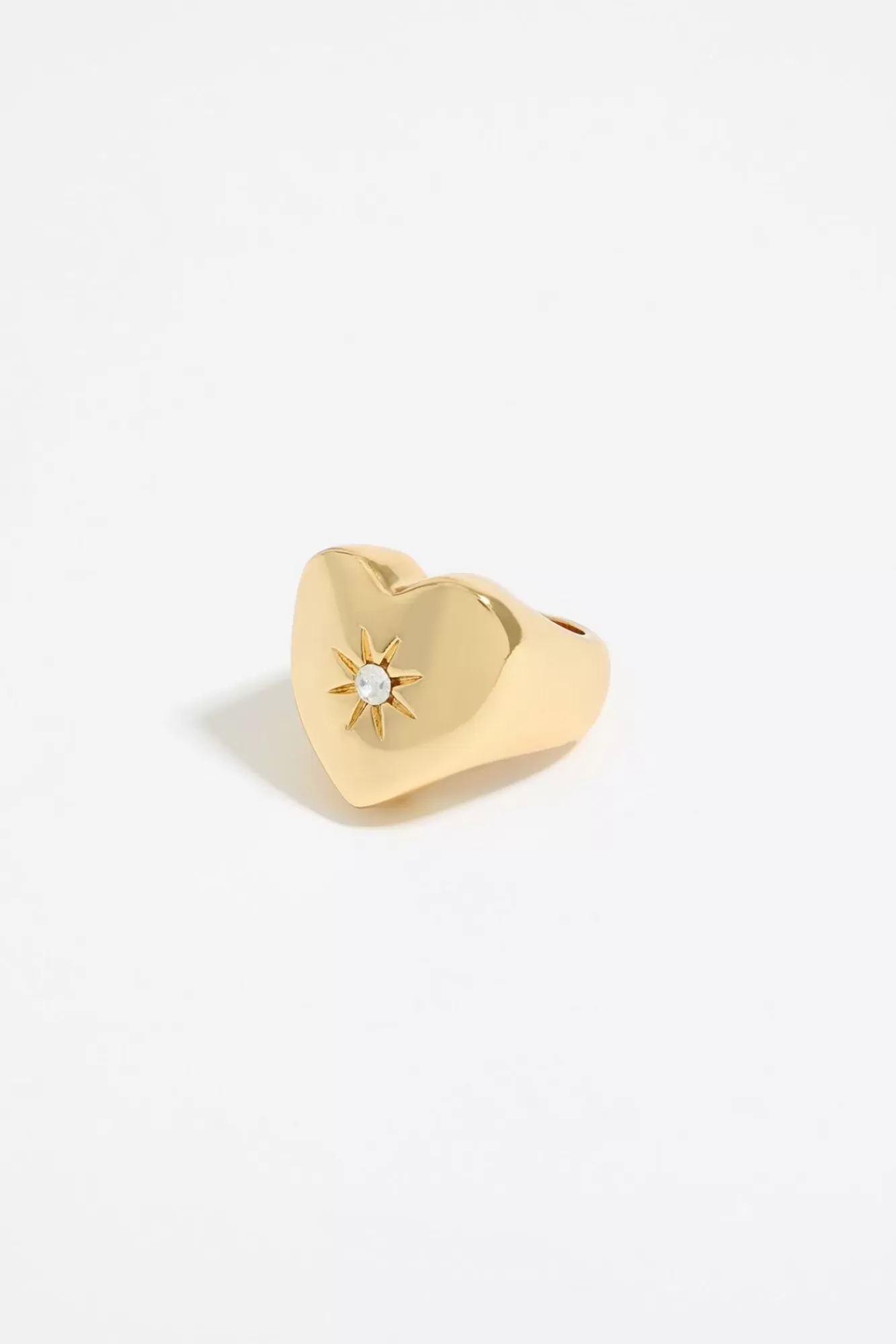 BIMBA Y LOLA Anillo Corazon Y Cristal Dorado Flash Sale