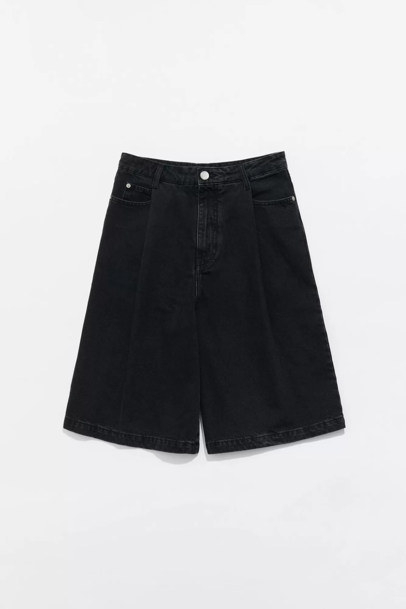 BIMBA Y LOLA Bermuda Denim Pinzas Negro Lavado Cheap