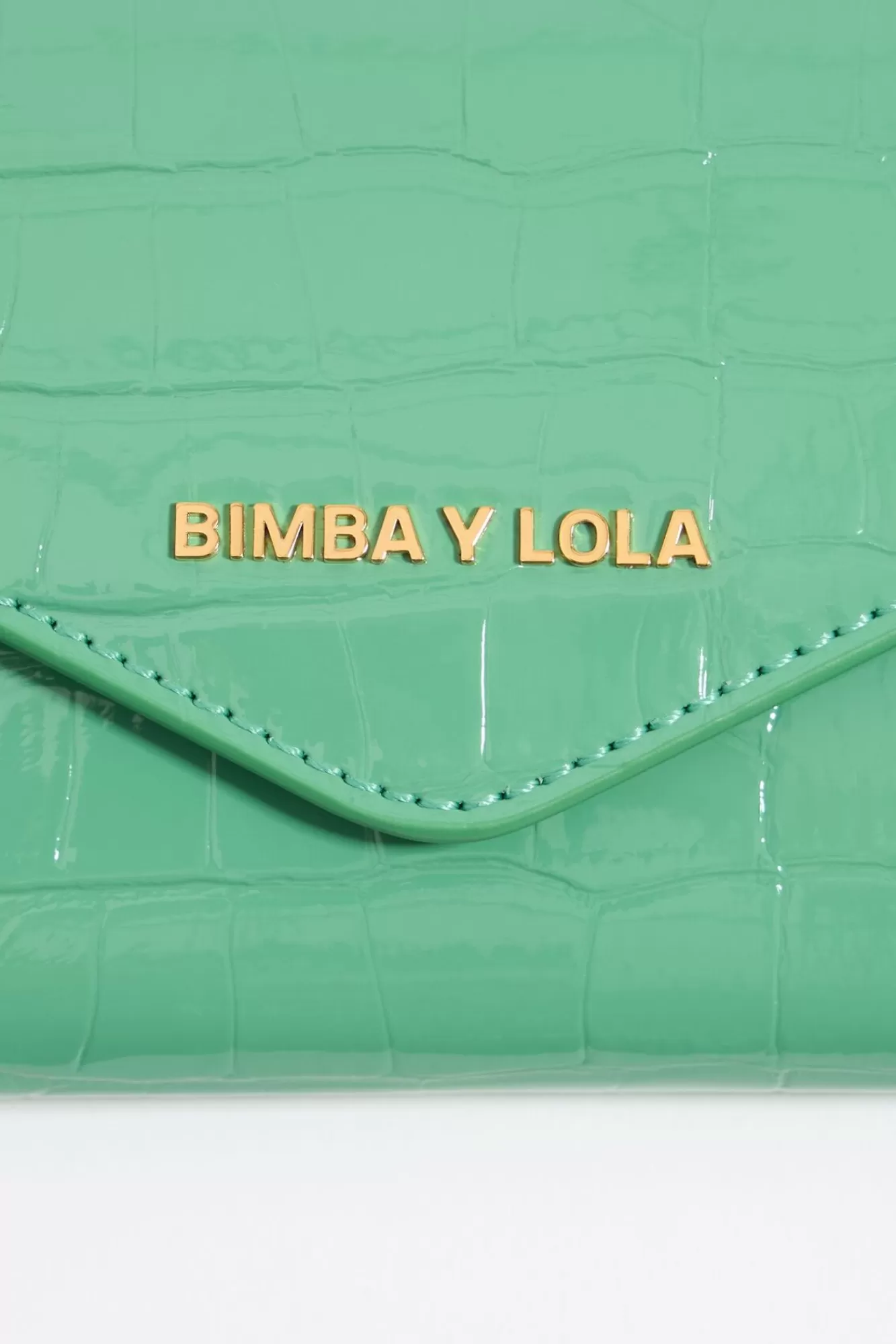 BIMBA Y LOLA Billetera Continental Grabado Cocodrilo Verde Best