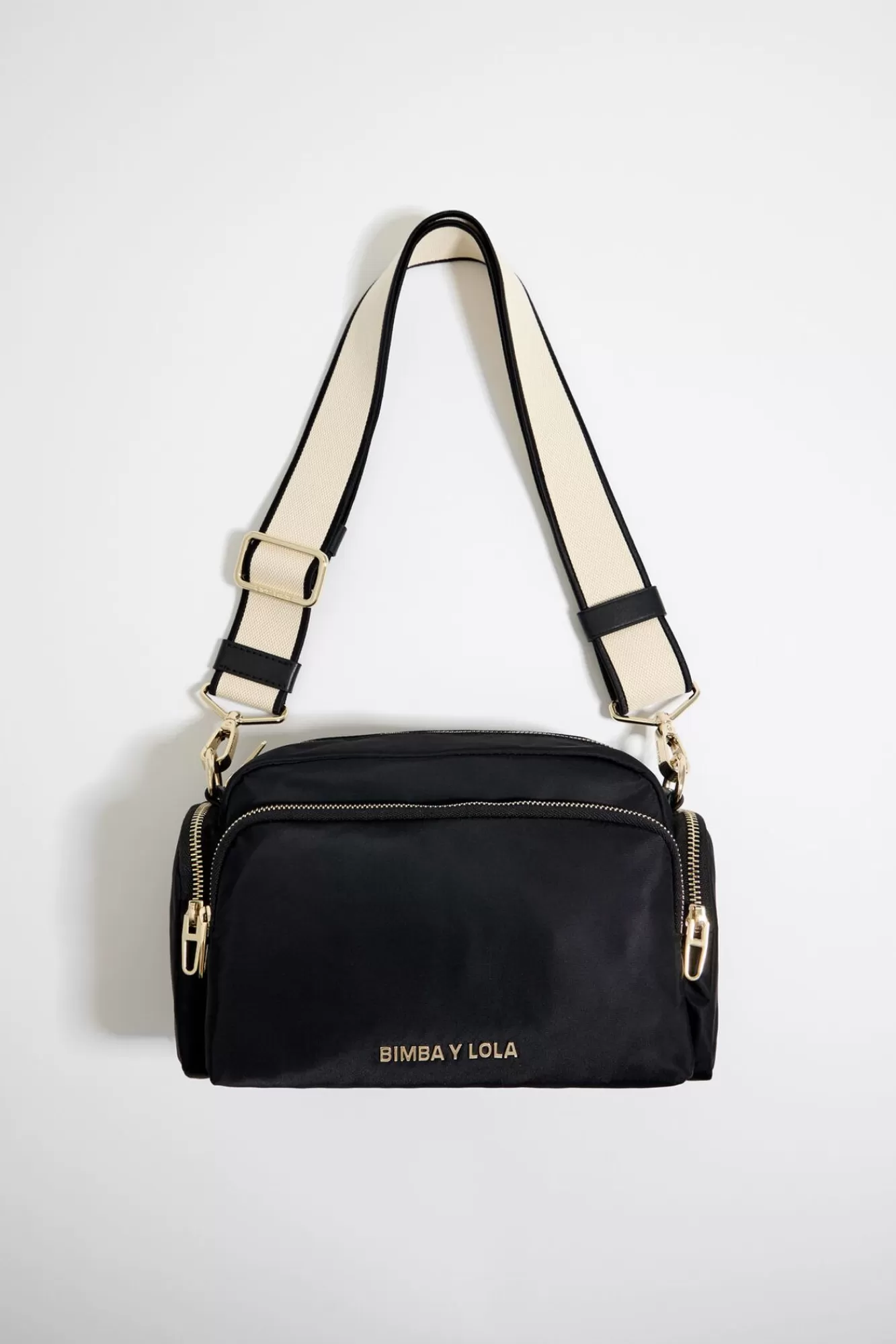 BIMBA Y LOLA Bolso Bandolera Mediano Nylon Negro Best