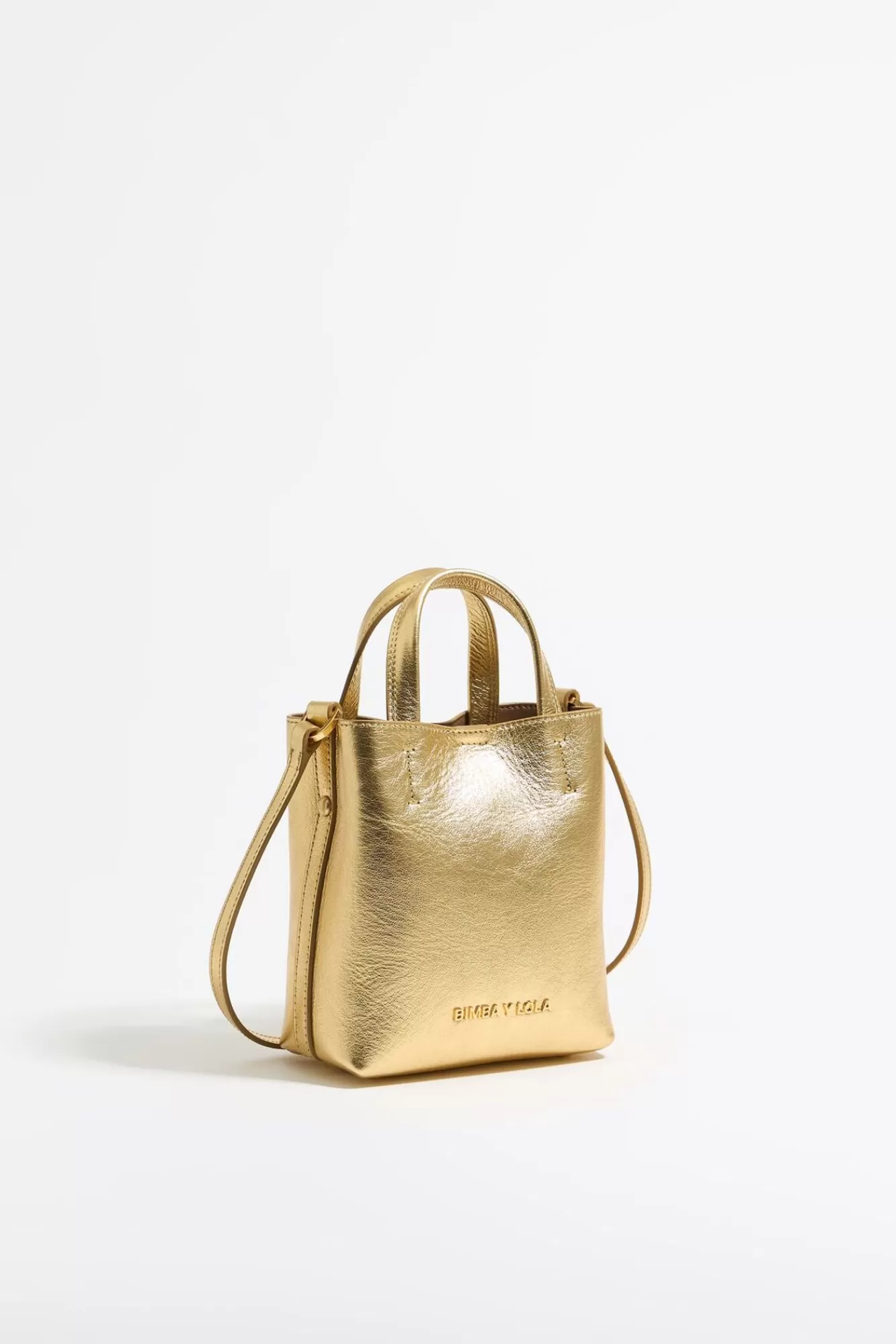 BIMBA Y LOLA Bolso Chihuahua Mini Piel Oro Best