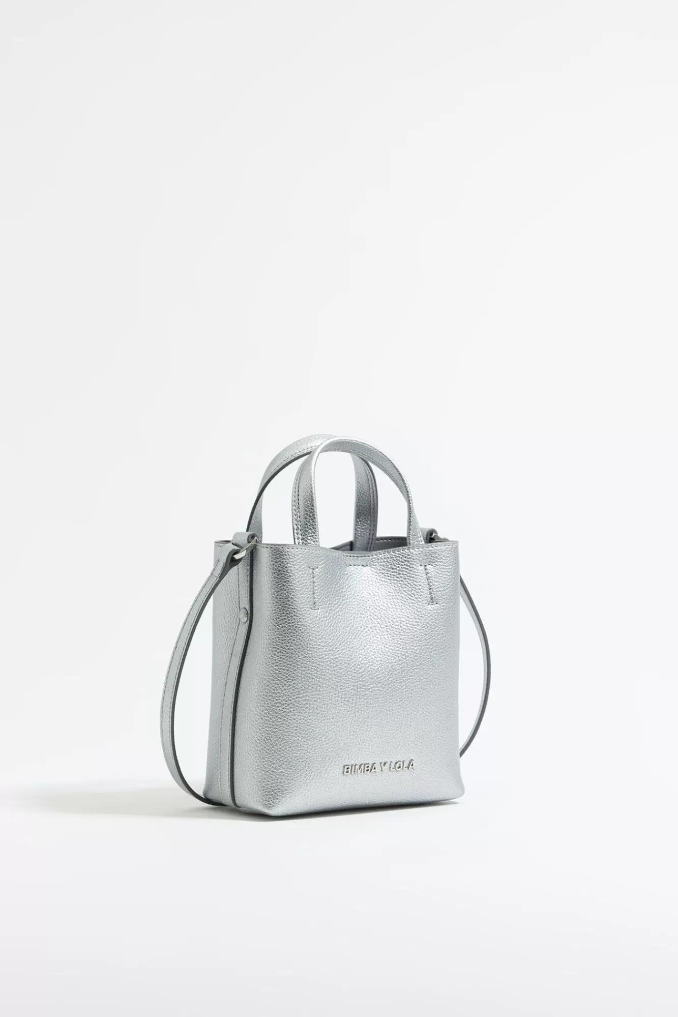 BIMBA Y LOLA Bolso Chihuahua Mini Piel Plata Sale