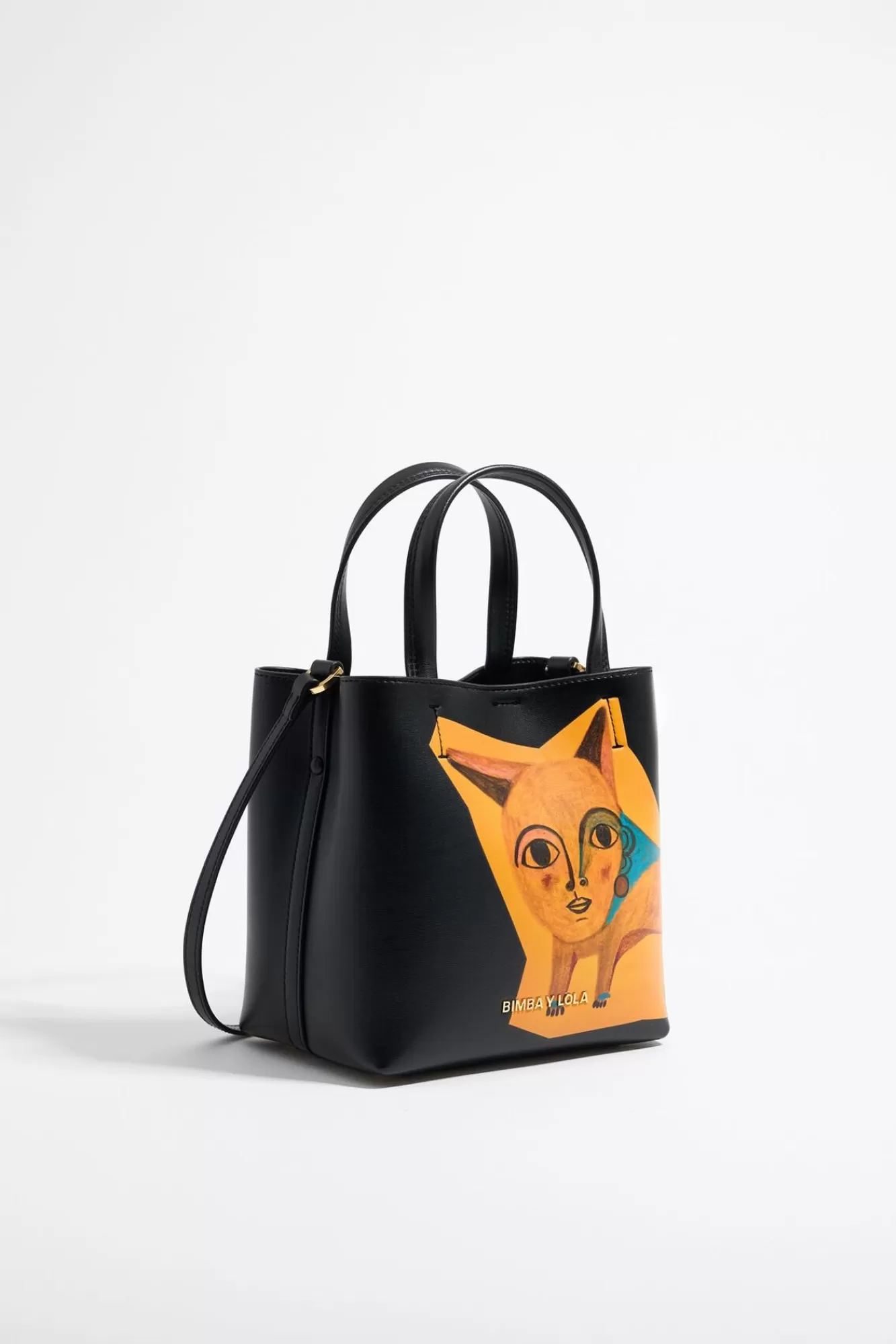 BIMBA Y LOLA Bolso Chihuahua X Ana Leovy Pequeno Piel Negro Flash Sale