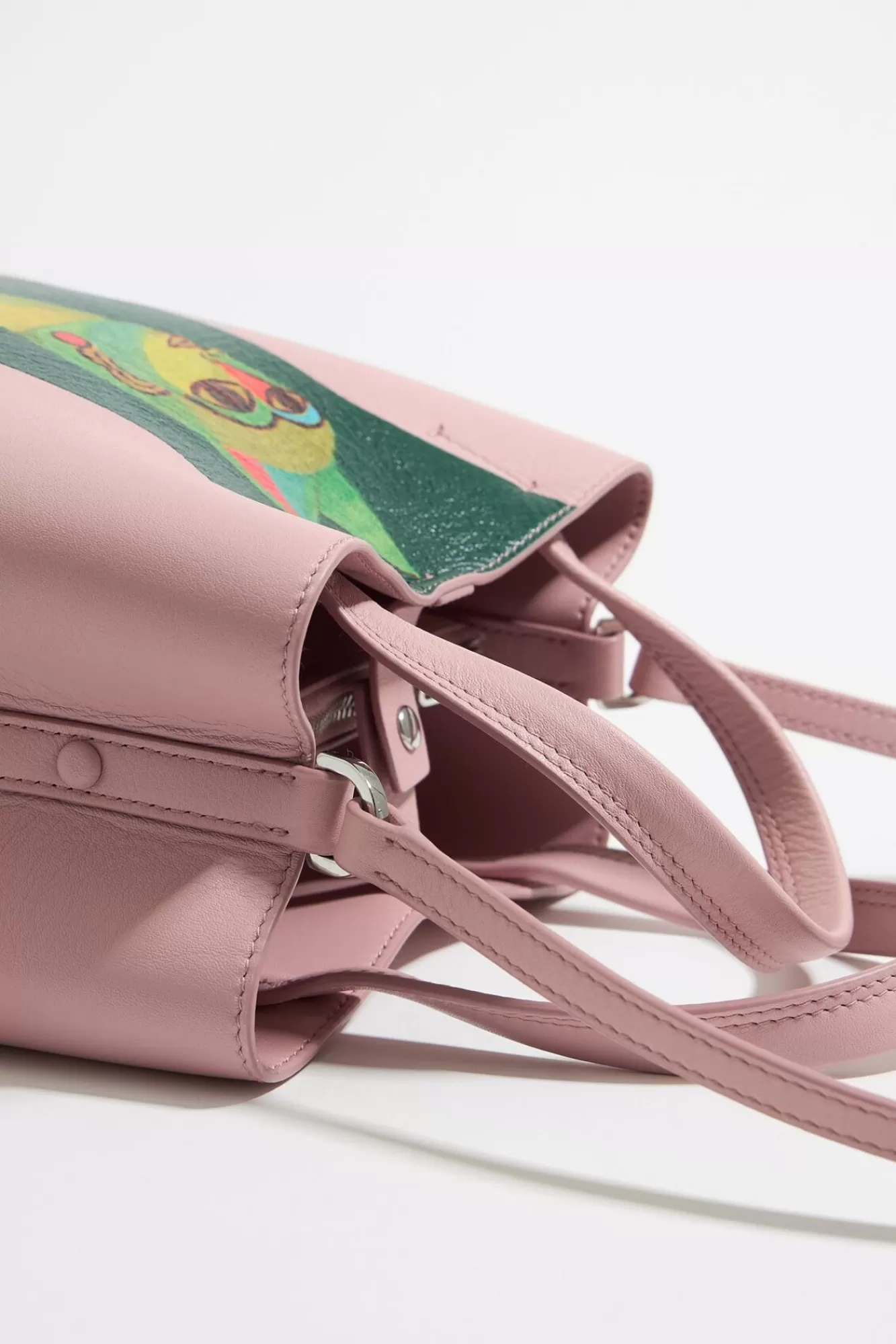 BIMBA Y LOLA Bolso Chihuahua X Ana Leovy Pequeno Piel Rosa Pastel Clearance