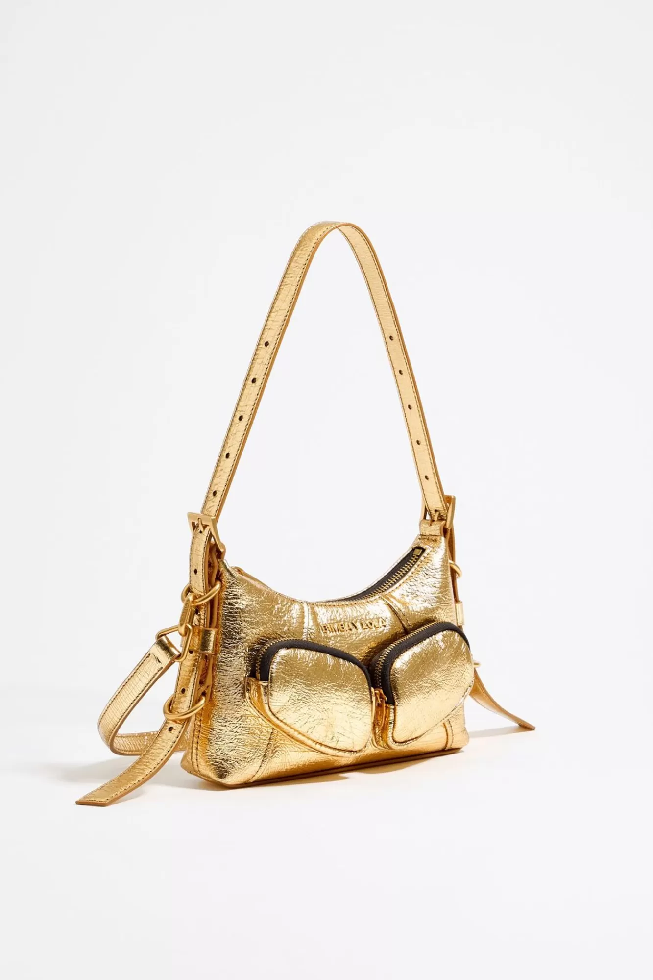 BIMBA Y LOLA Bolso Hobo Pocket Mini Piel Dorado Cheap