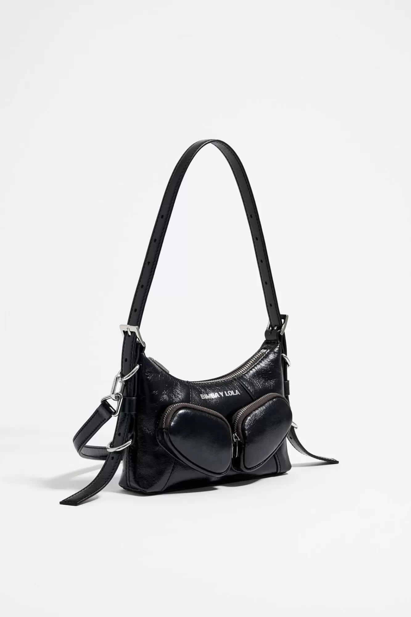 BIMBA Y LOLA Bolso Hobo Pocket Mini Piel Negro Discount