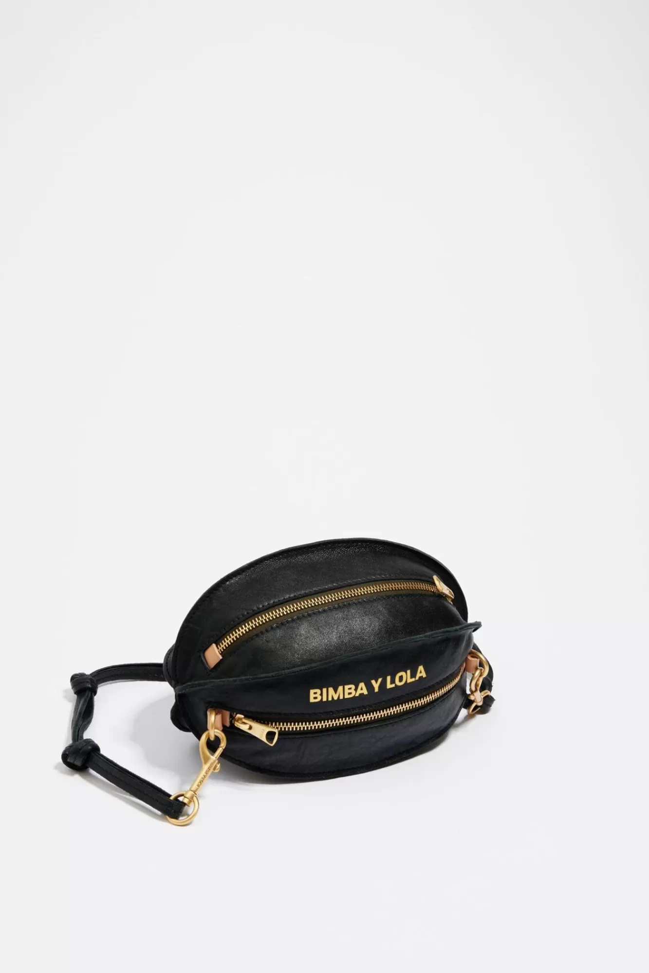 BIMBA Y LOLA Bolso Pelota Pequeno Piel Negro Cheap