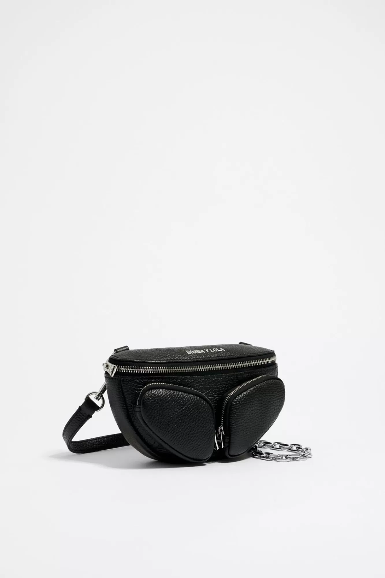 BIMBA Y LOLA Bolso Rinonera Pocket Mini Piel Negro Discount