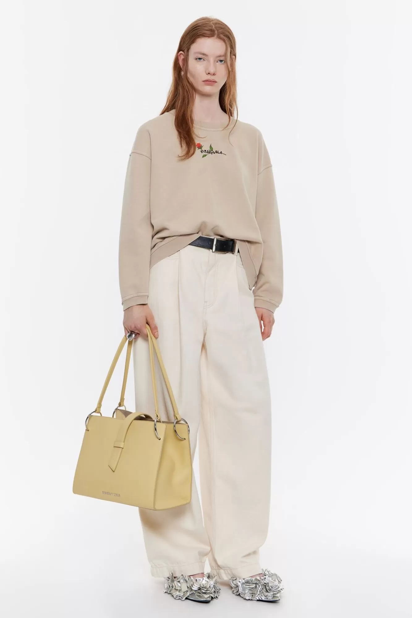 BIMBA Y LOLA Bolso Shopper Grande Piel Amarillo Topacio Store