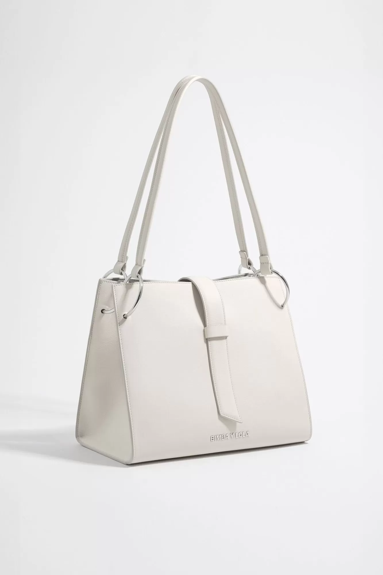 BIMBA Y LOLA Bolso Shopper Grande Piel Blanco Roto Store