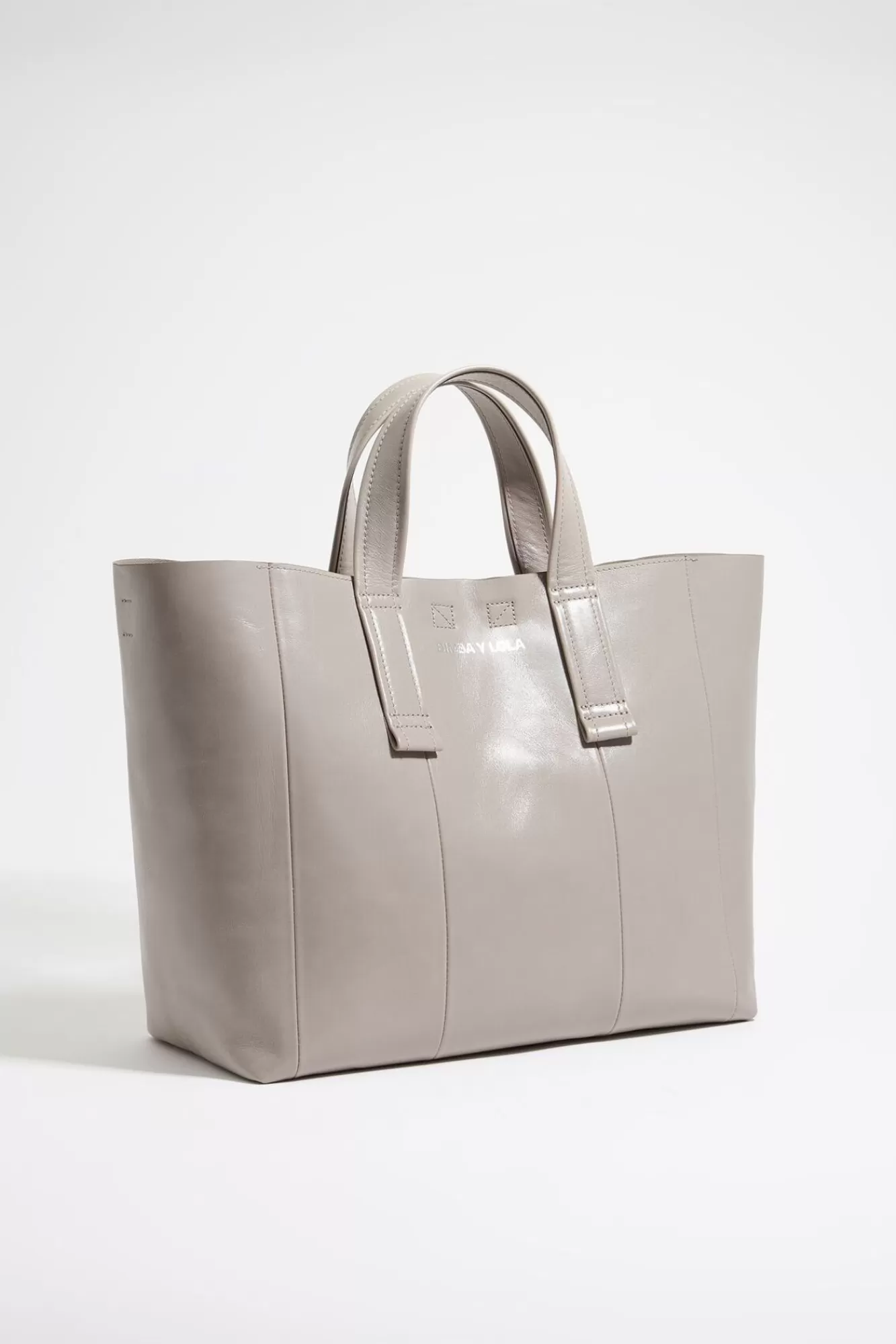 BIMBA Y LOLA Bolso Shopper Grande Piel Gris Verdoso Hot