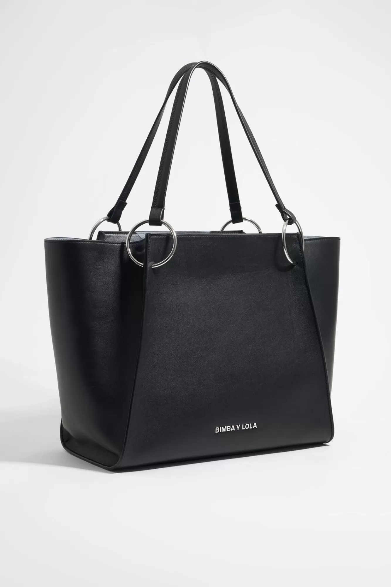 BIMBA Y LOLA Bolso Shopper Grande Piel Negro Best Sale