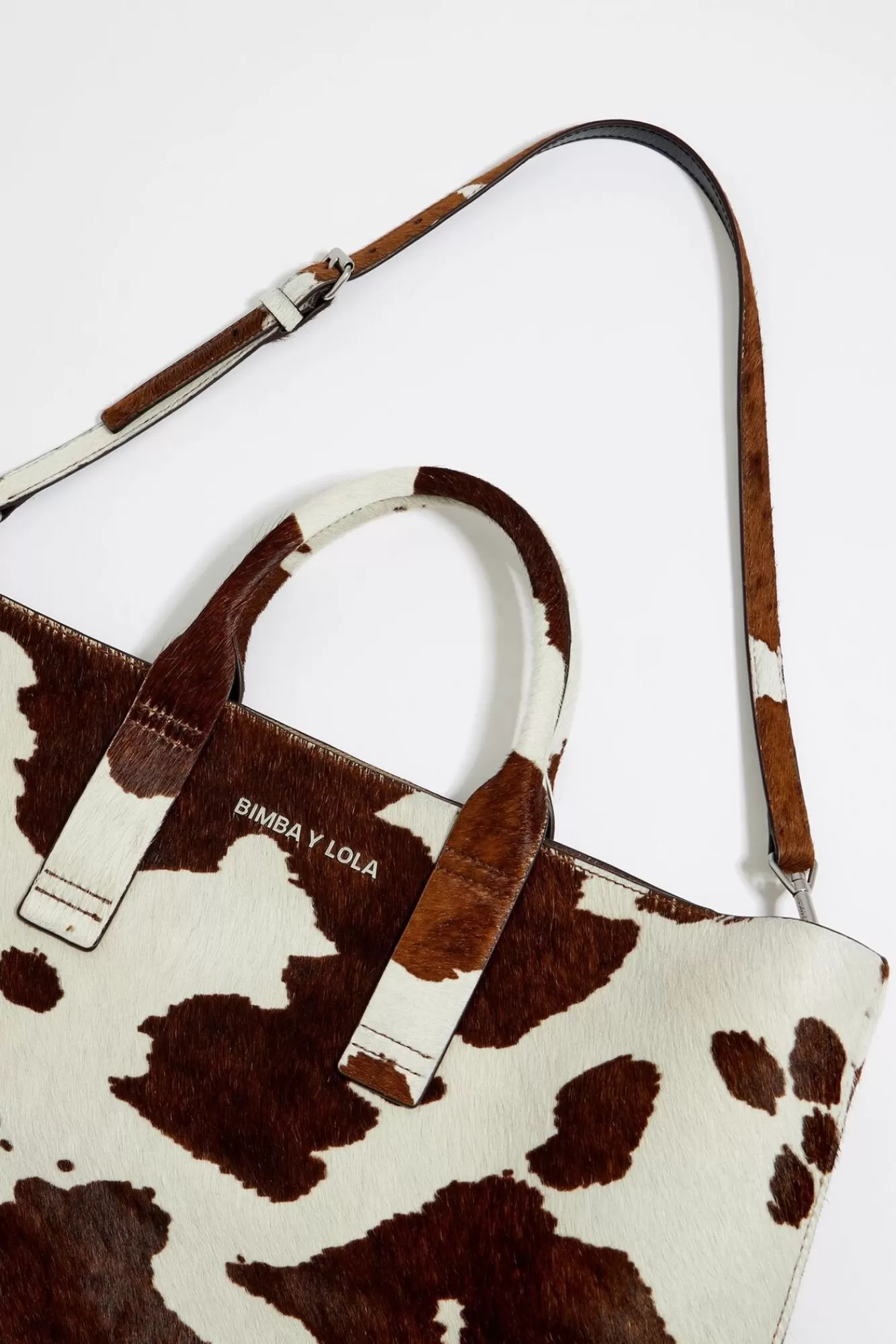 BIMBA Y LOLA Bolso Shopper Grande Piel Print Vaca Shop