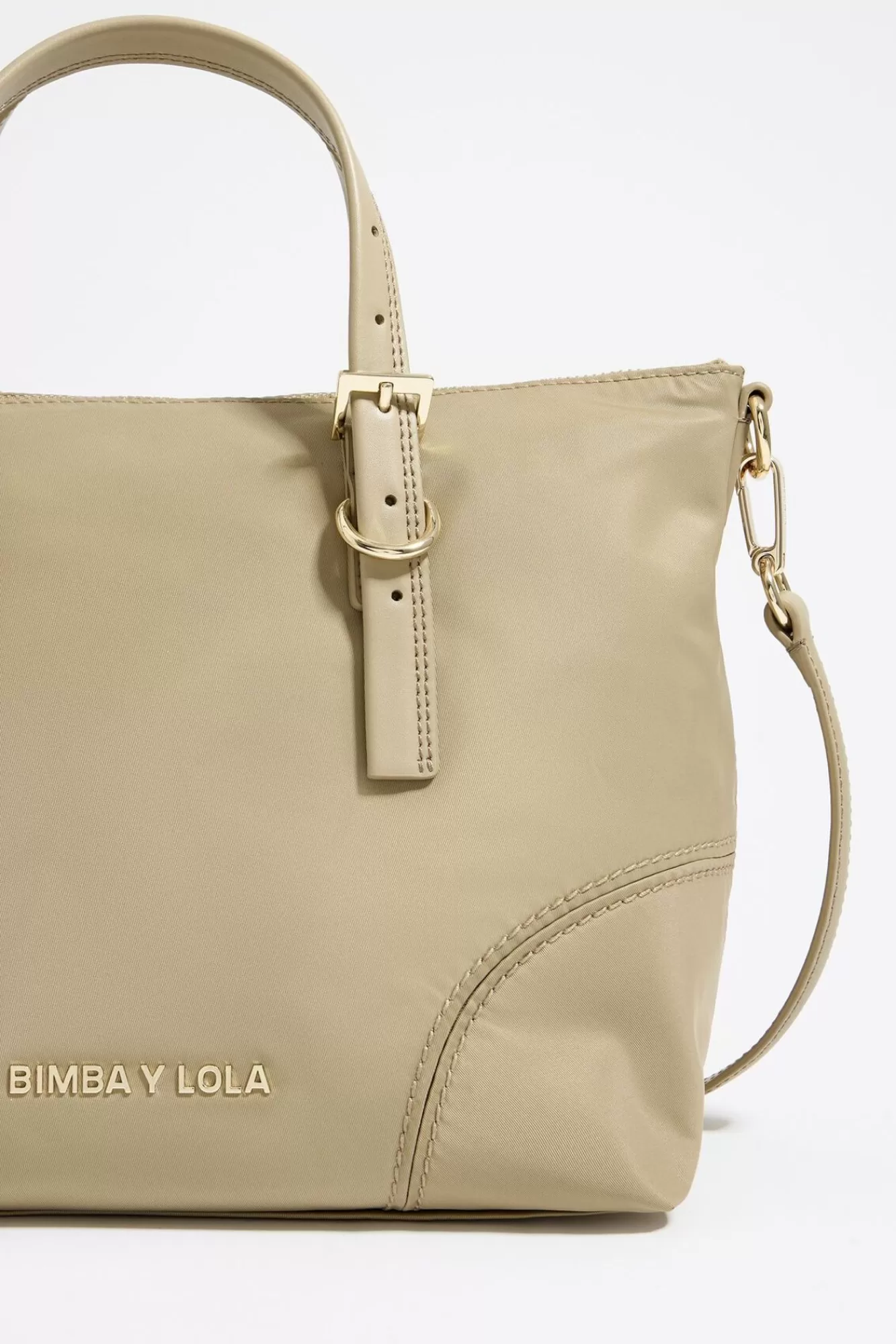 BIMBA Y LOLA Bolso Shopper Mediano Caqui Claro Store