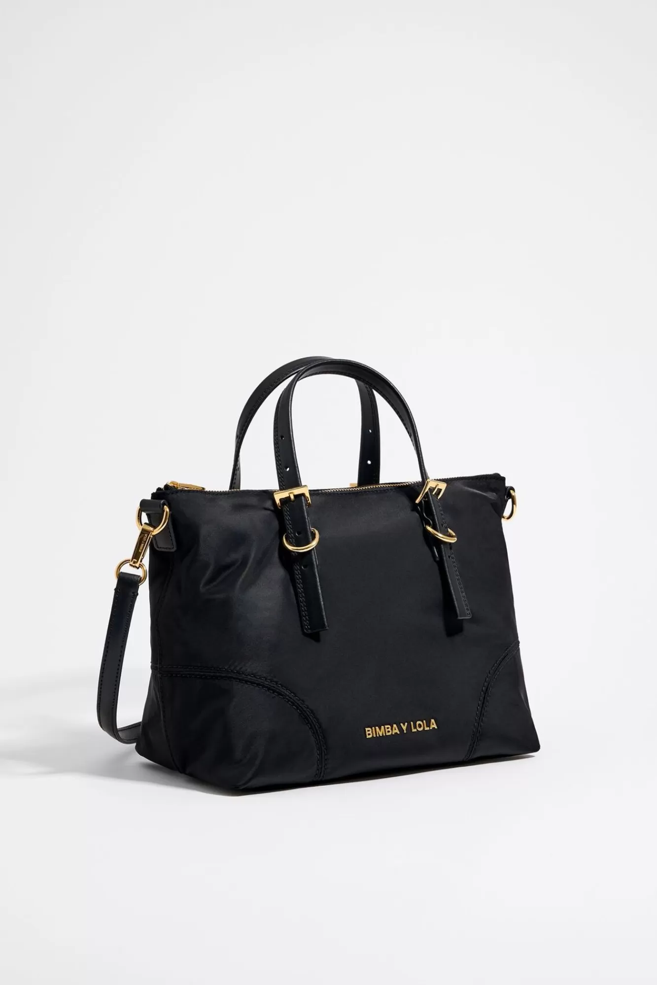 BIMBA Y LOLA Bolso Shopper Mediano Negro Outlet