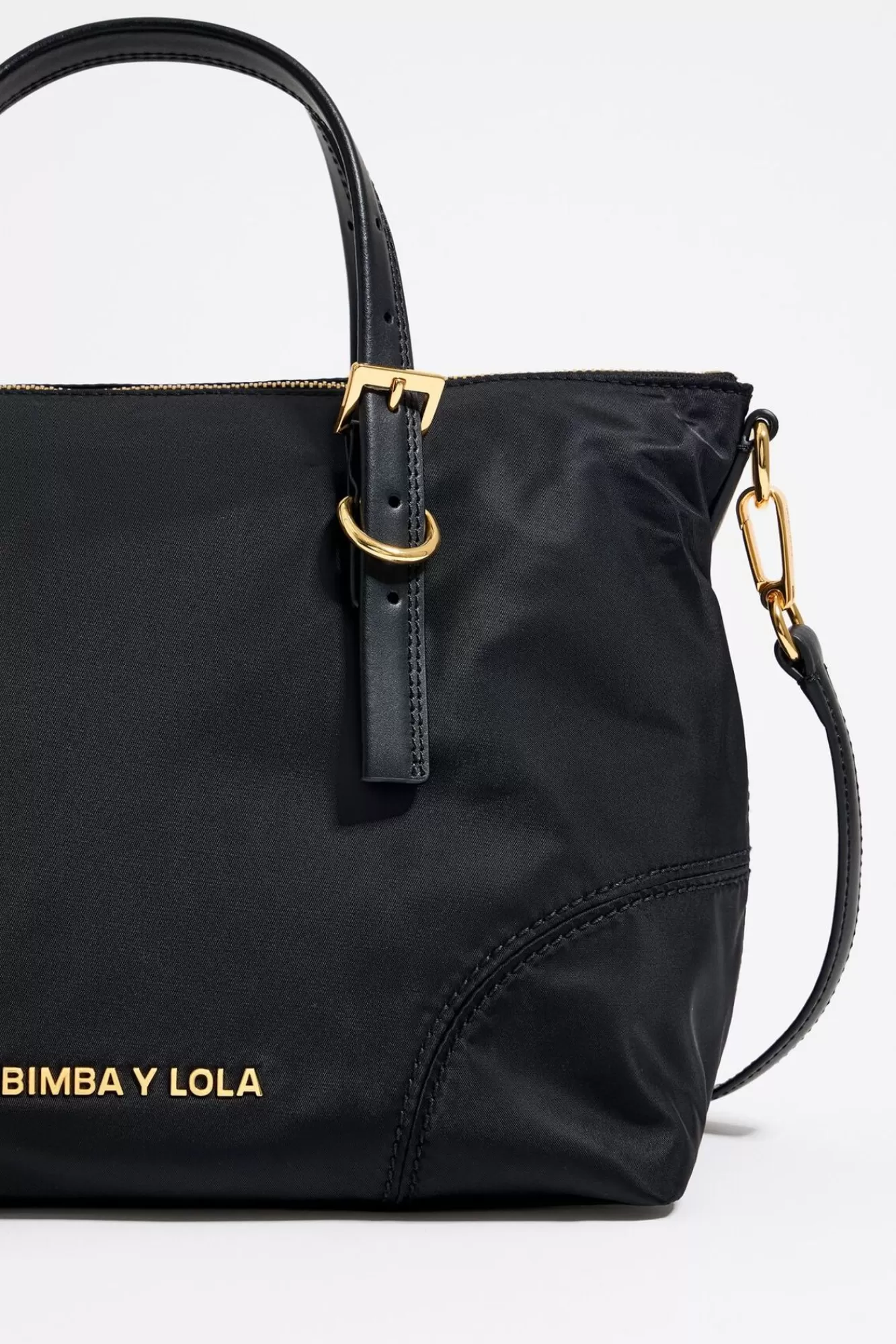 BIMBA Y LOLA Bolso Shopper Mediano Negro Outlet