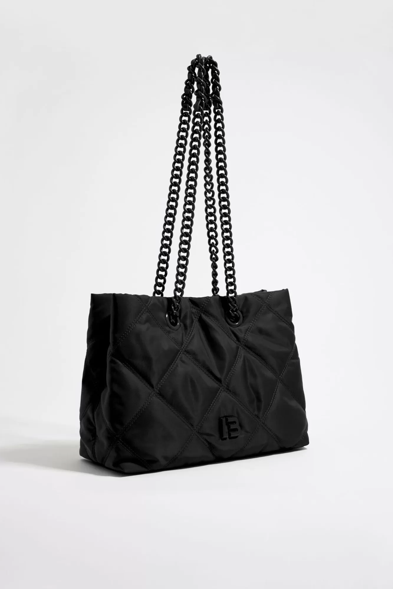 BIMBA Y LOLA Bolso Shopper Mediano Nylon Acolchado Negro Shop