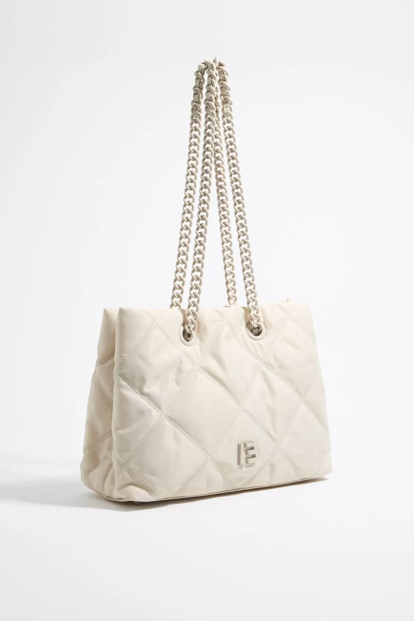 BIMBA Y LOLA Bolso Shopper Mediano Nylon Acolchado Piedra Cheap