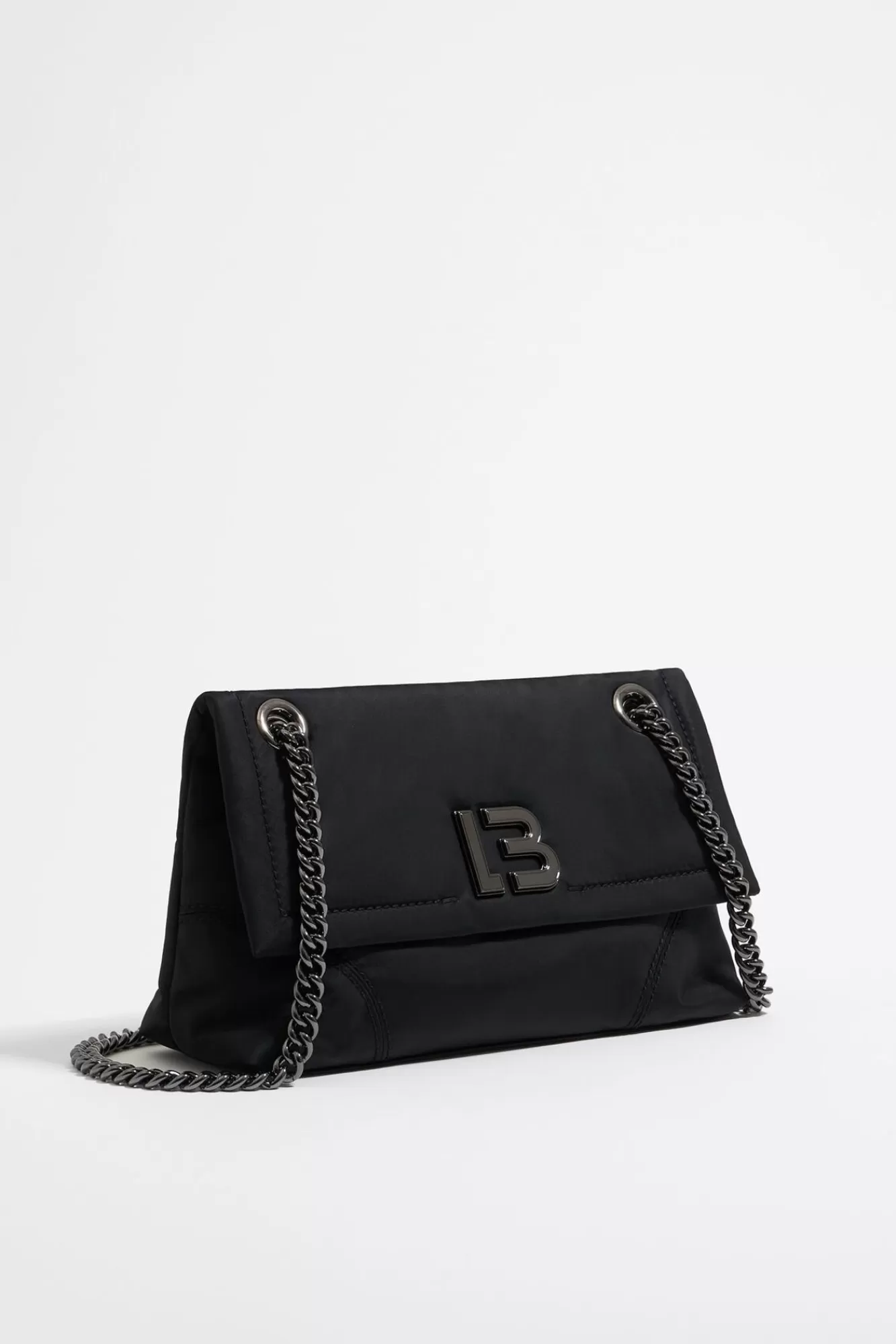 BIMBA Y LOLA Bolso Solapa Mediano Nylon Negro Outlet