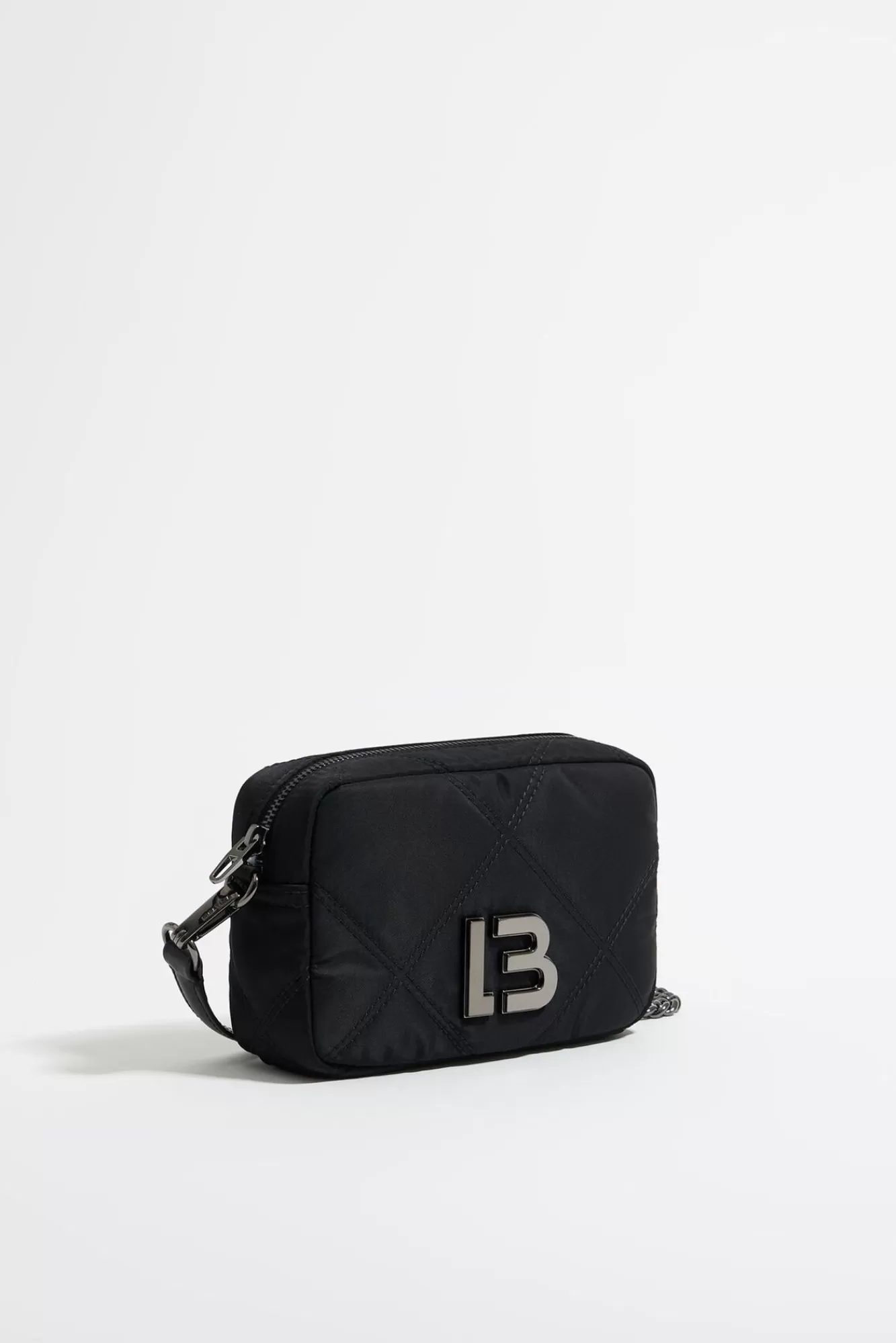 BIMBA Y LOLA Bolso Solapa Mini Nylon Acolchado Negro Fashion