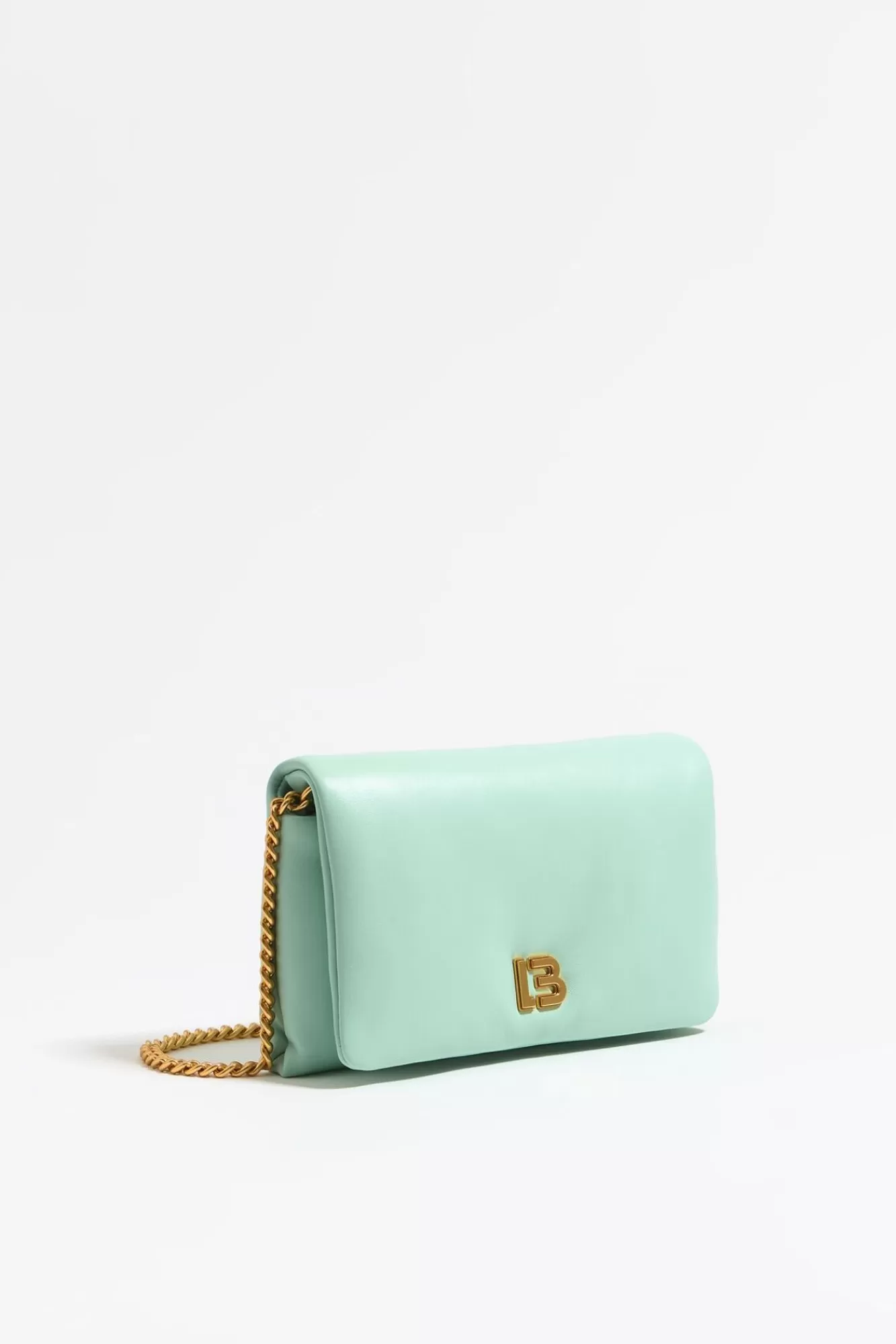 BIMBA Y LOLA Bolso Solapa Mini Piel Napa Azul Hielo New