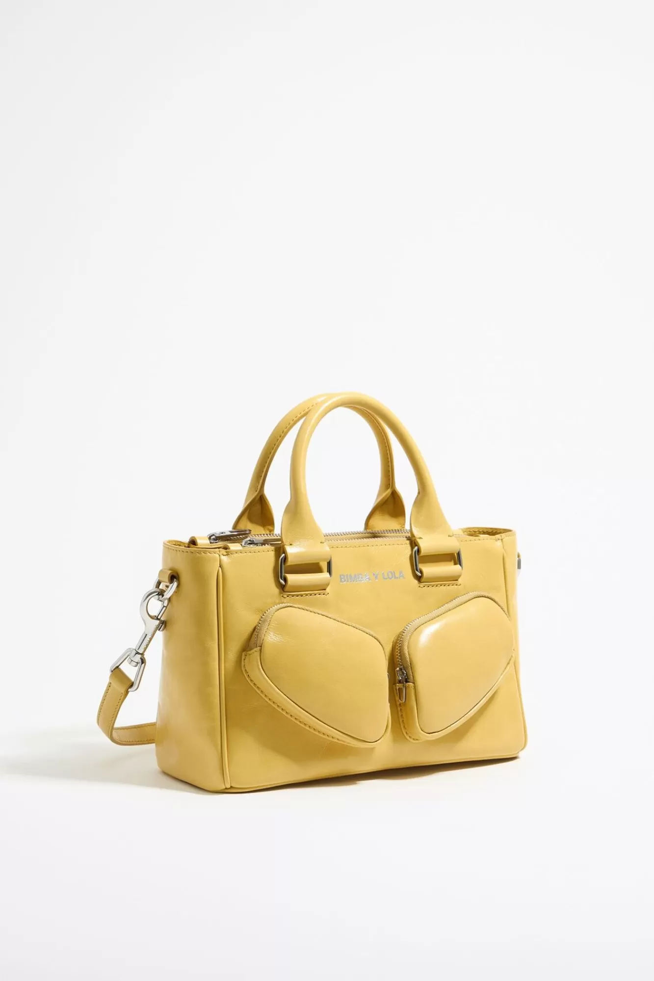 BIMBA Y LOLA Bolso Tote Pocket Mediano Piel Amarillo Topacio Discount