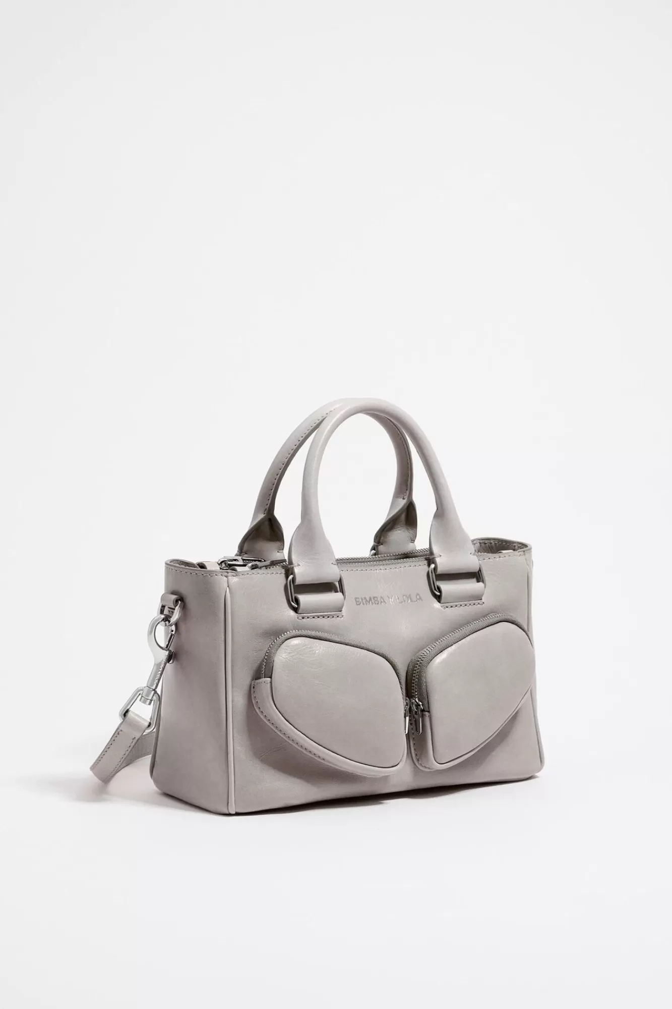 BIMBA Y LOLA Bolso Tote Pocket Mediano Piel Gris Shop