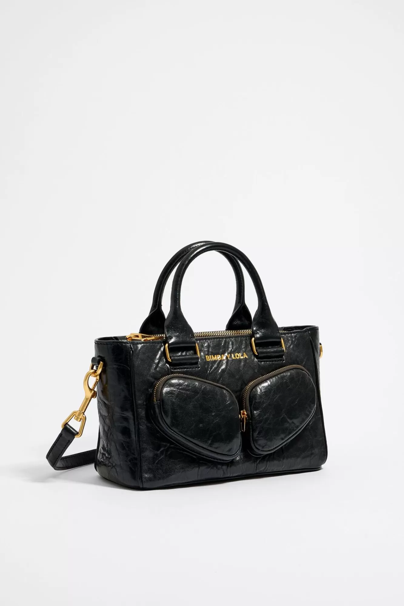 BIMBA Y LOLA Bolso Tote Pocket Mediano Piel Negro Sale