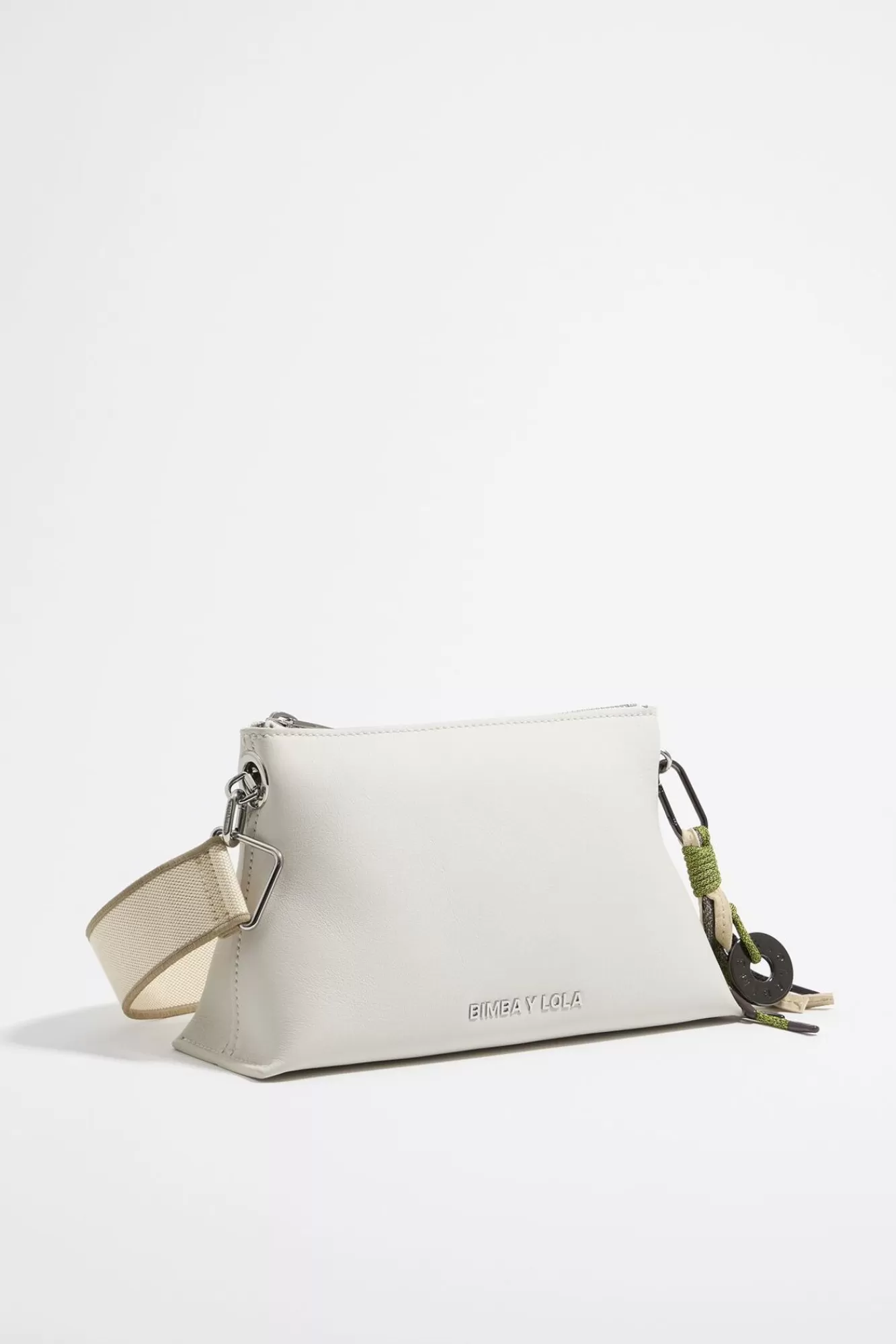 BIMBA Y LOLA Bolso Trapecio Pequeno Piel Blanco Roto Fashion