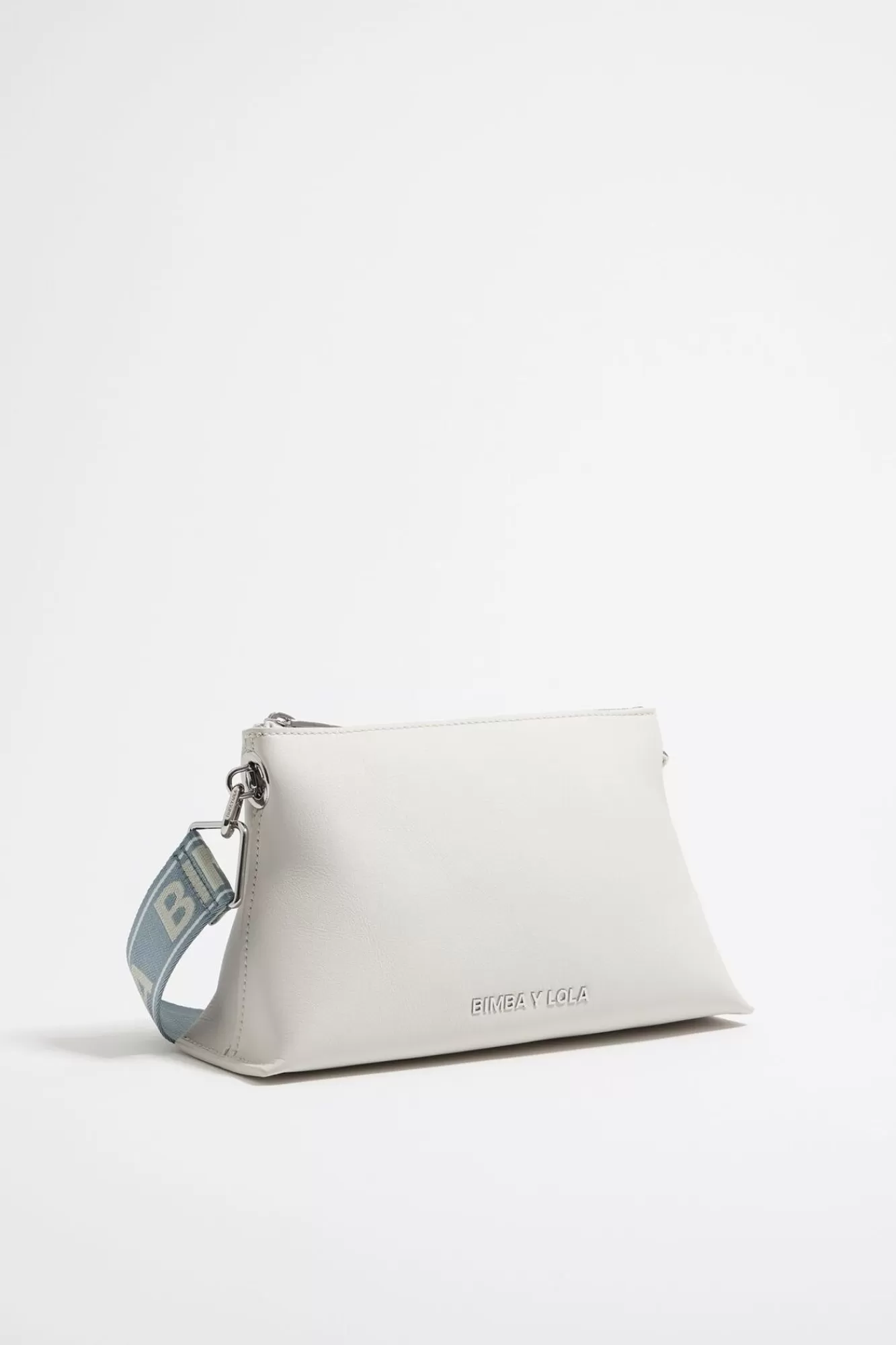 BIMBA Y LOLA Bolso Trapecio Pequeno Piel Blanco Roto Clearance