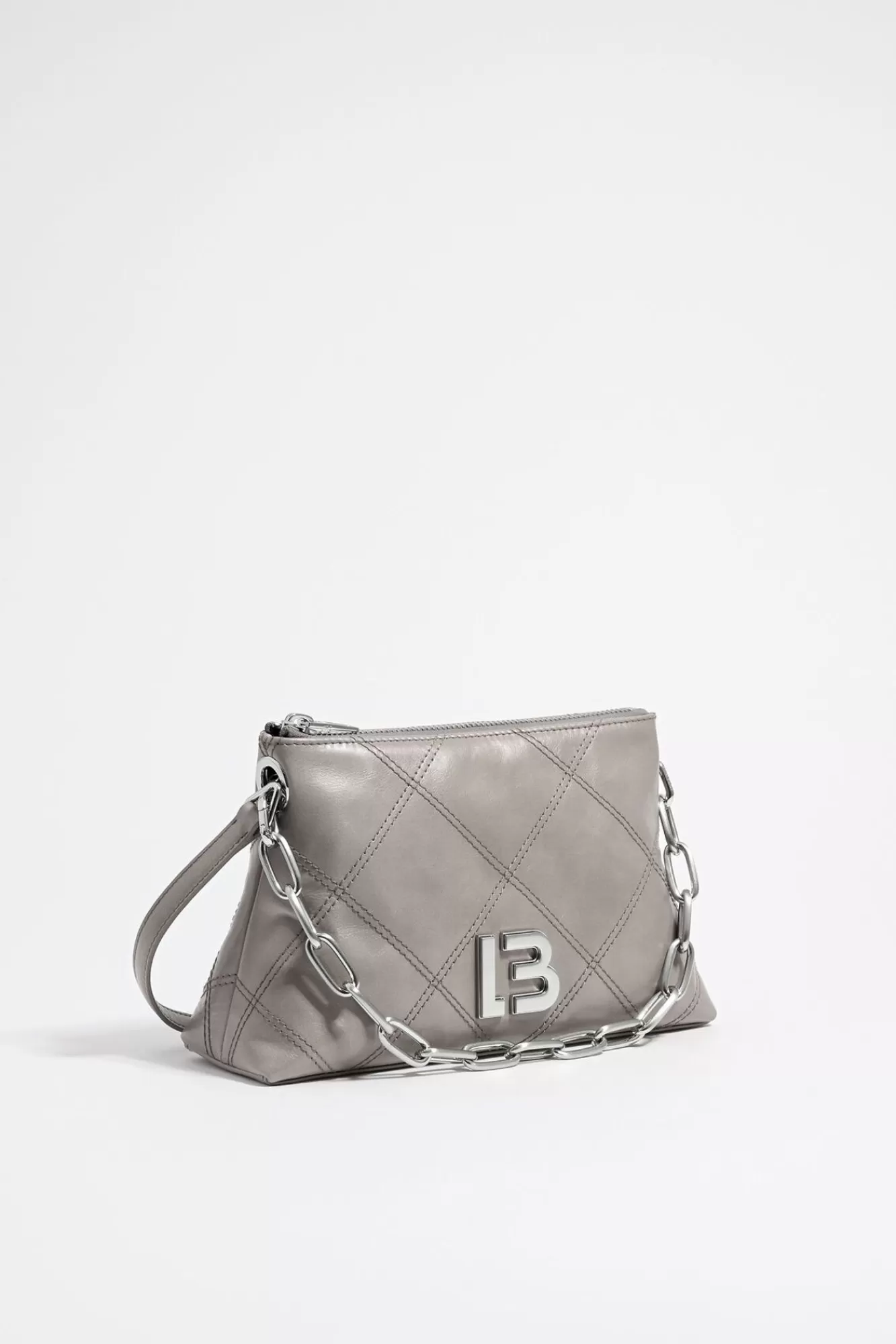 BIMBA Y LOLA Bolso Trapecio Pequeno Piel Gris Verdoso Discount