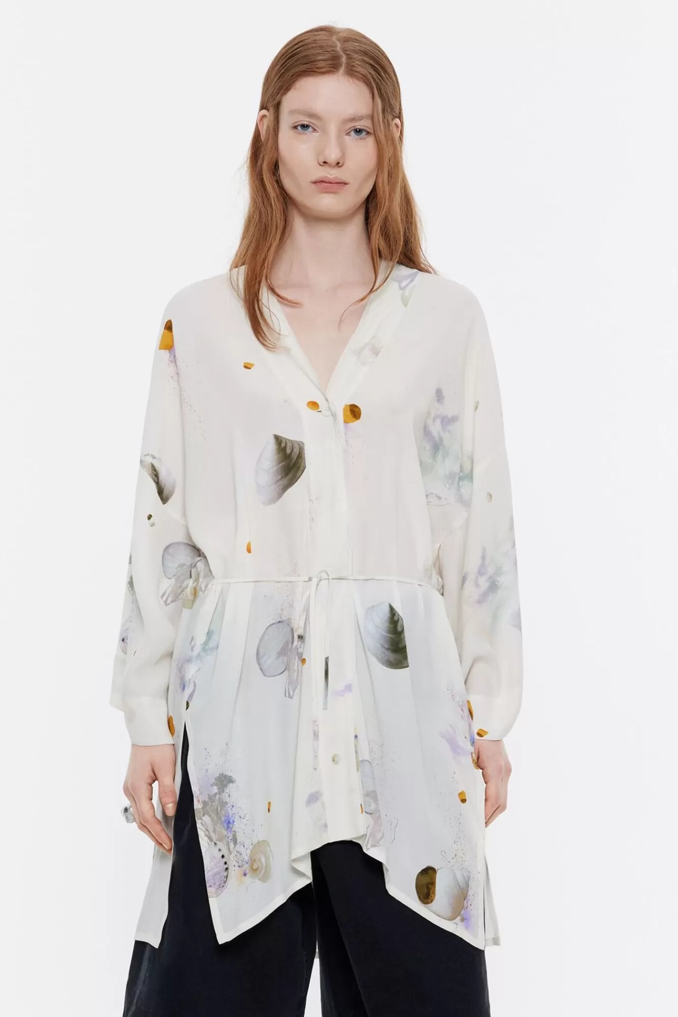 BIMBA Y LOLA Camisa Kimono Waves Marfil Online