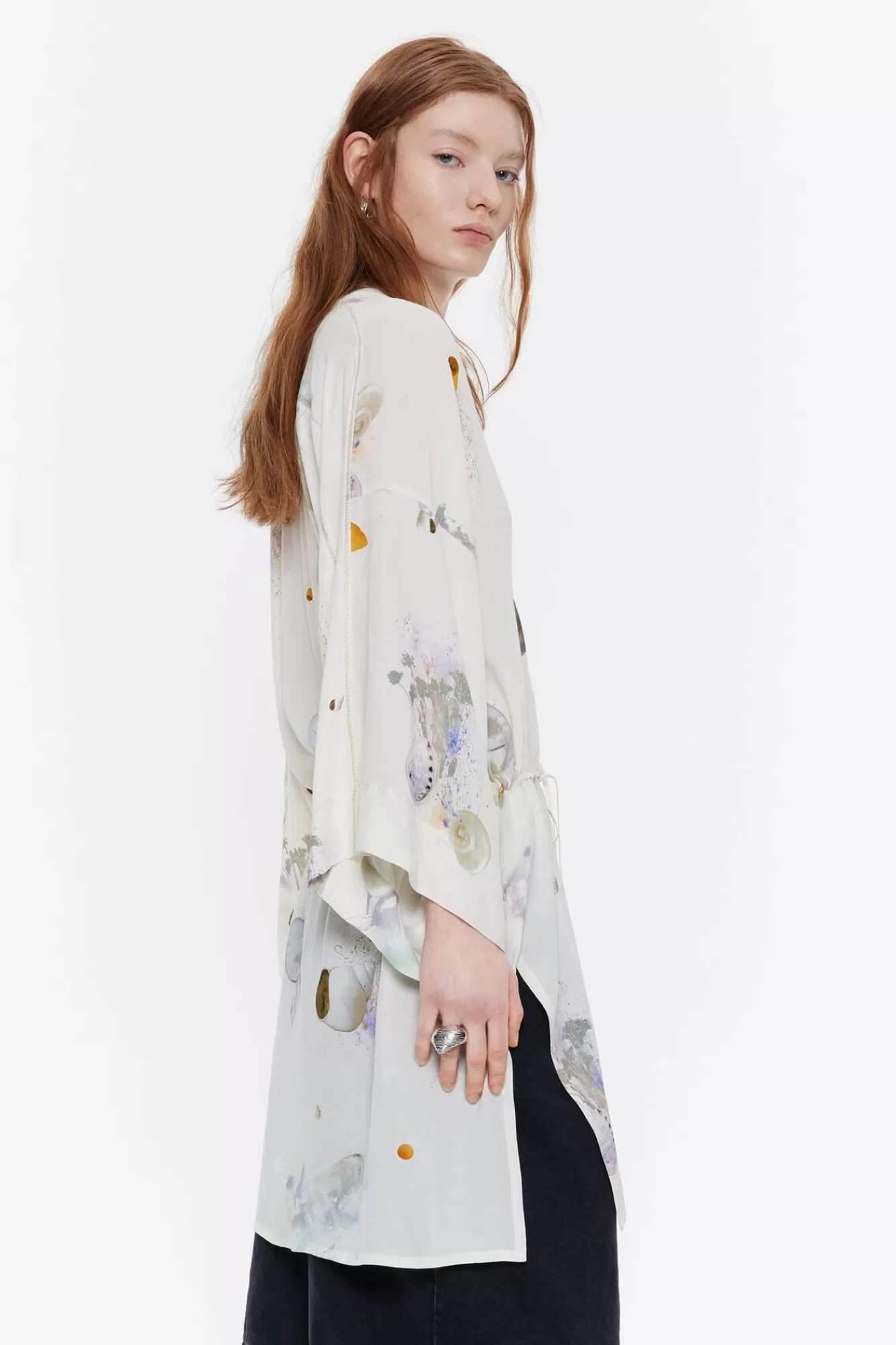 BIMBA Y LOLA Camisa Kimono Waves Marfil Online