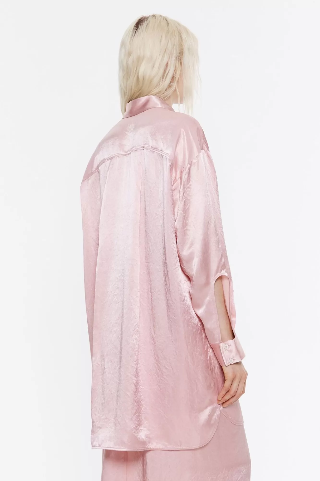 BIMBA Y LOLA Camisa Oversize Saten Rosa Outlet