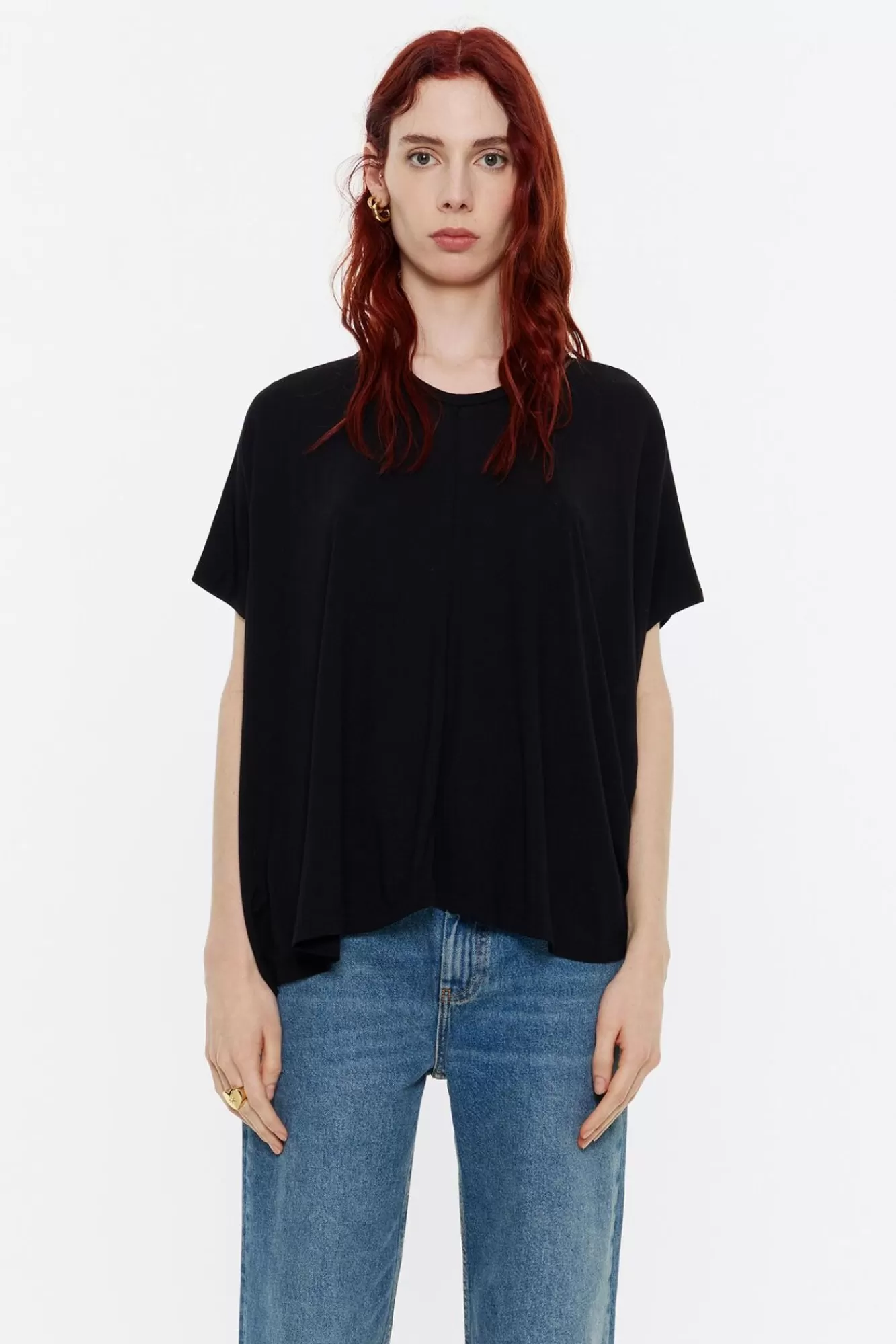 BIMBA Y LOLA Camiseta Larga Oversize Negra Best