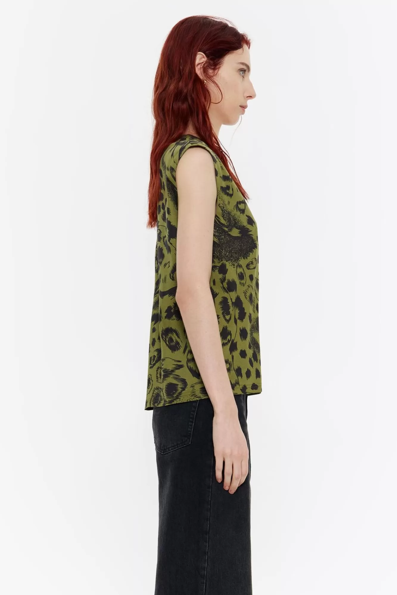 BIMBA Y LOLA Camiseta Recta Animal Mix Verde Cheap