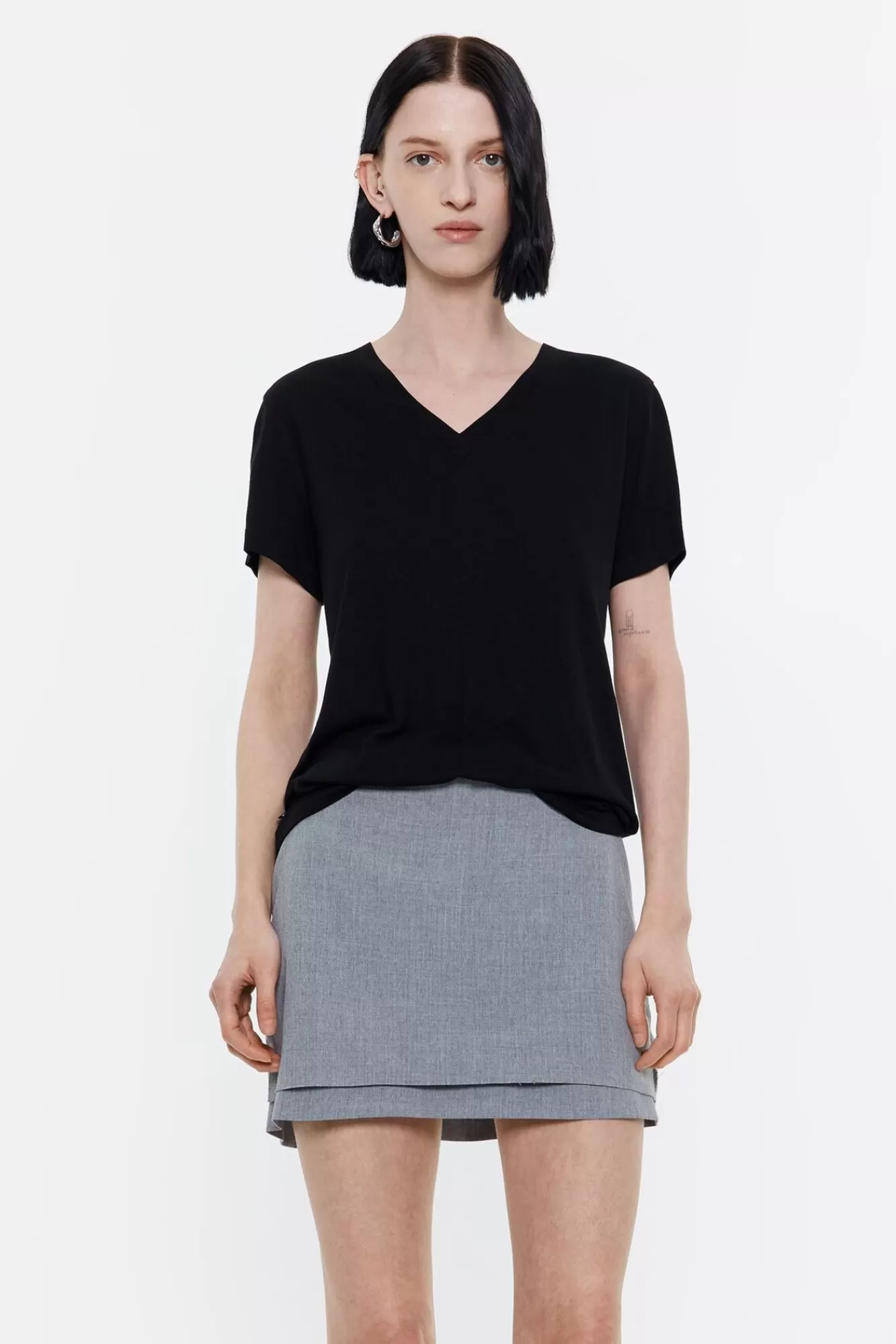 BIMBA Y LOLA Camiseta Recta Negra Sale