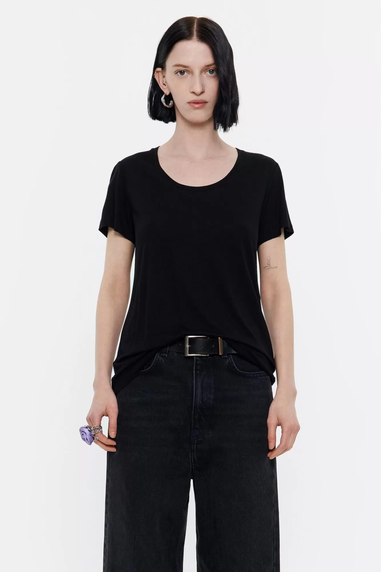 BIMBA Y LOLA Camiseta Recta Negra Best Sale