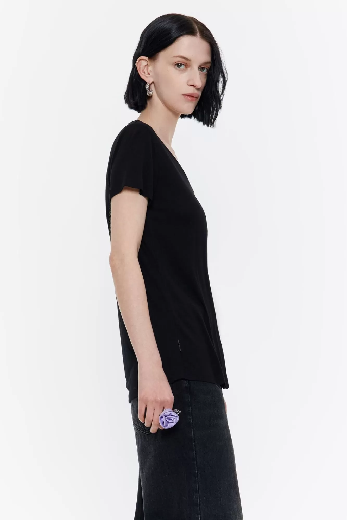 BIMBA Y LOLA Camiseta Recta Negra Best Sale