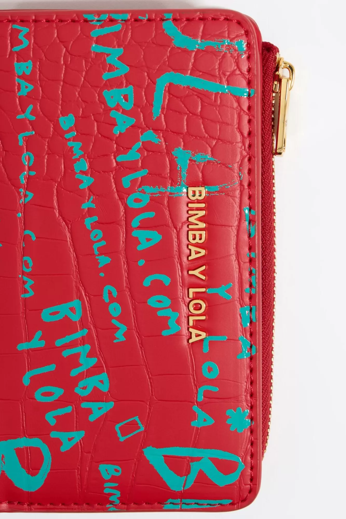 BIMBA Y LOLA Cartera Grabado Cocodrilo Roja Flash Sale