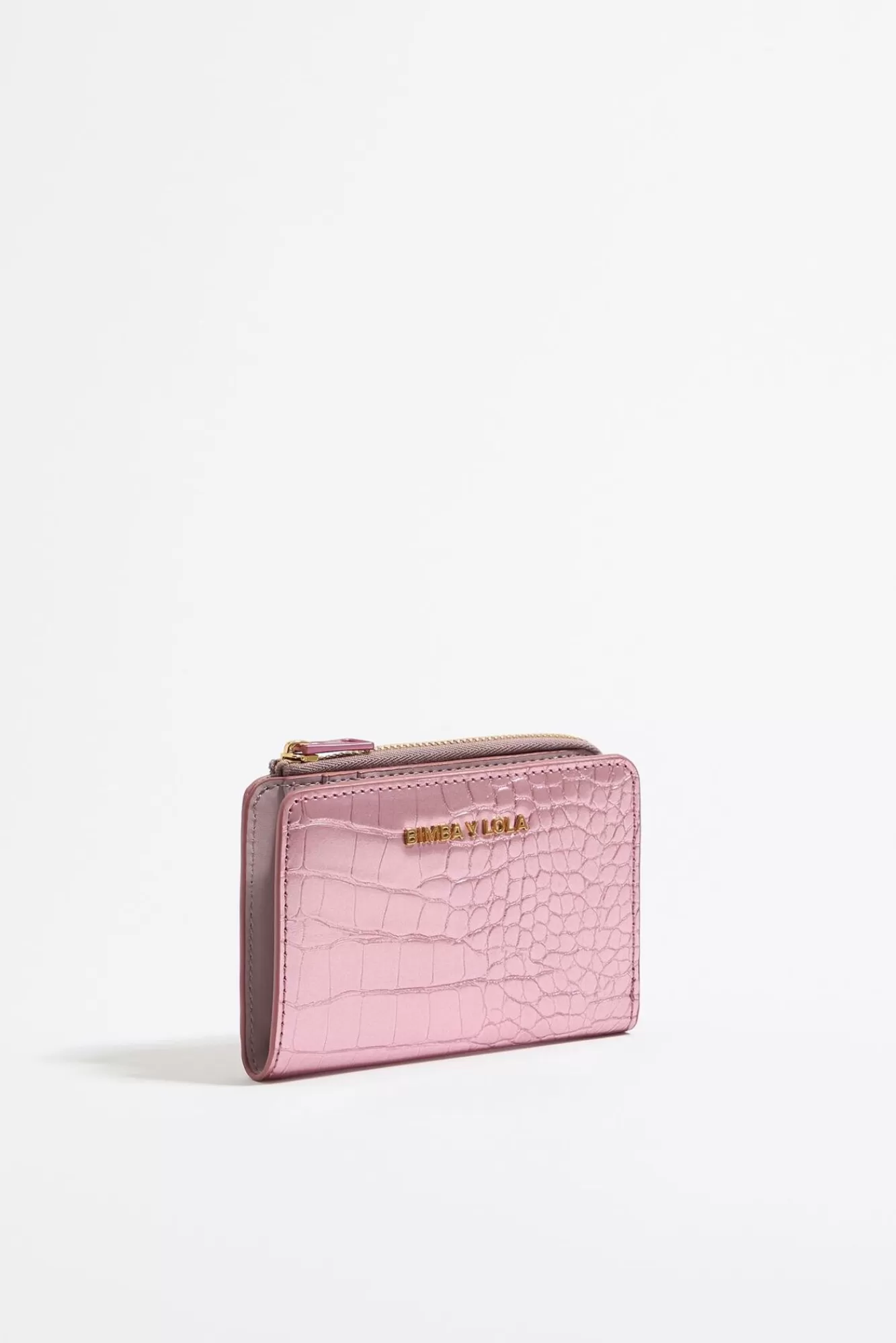 BIMBA Y LOLA Cartera Grabado Cocodrilo Rosa Claro Outlet