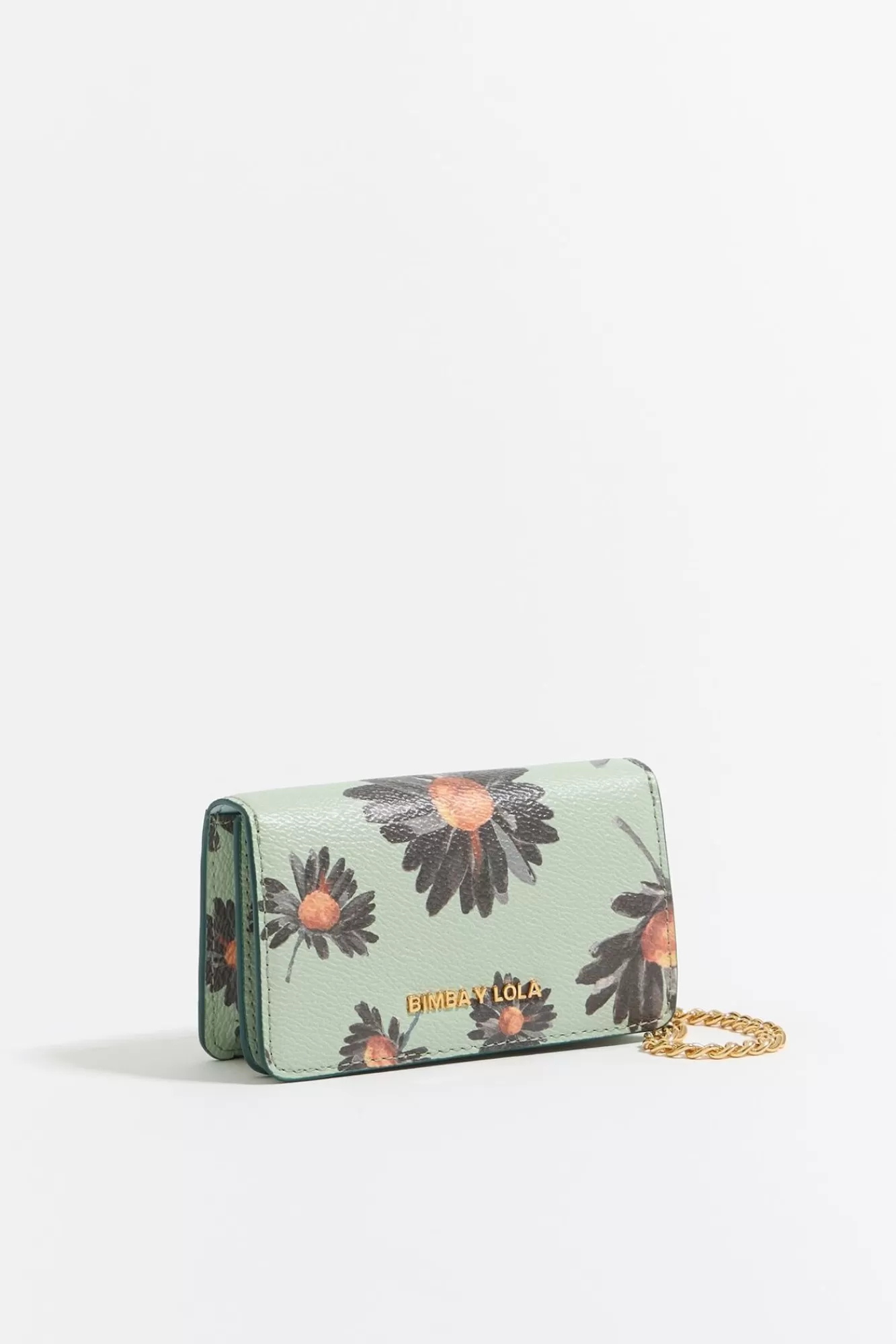 BIMBA Y LOLA Cartera Solapa Daisy Verde Outlet