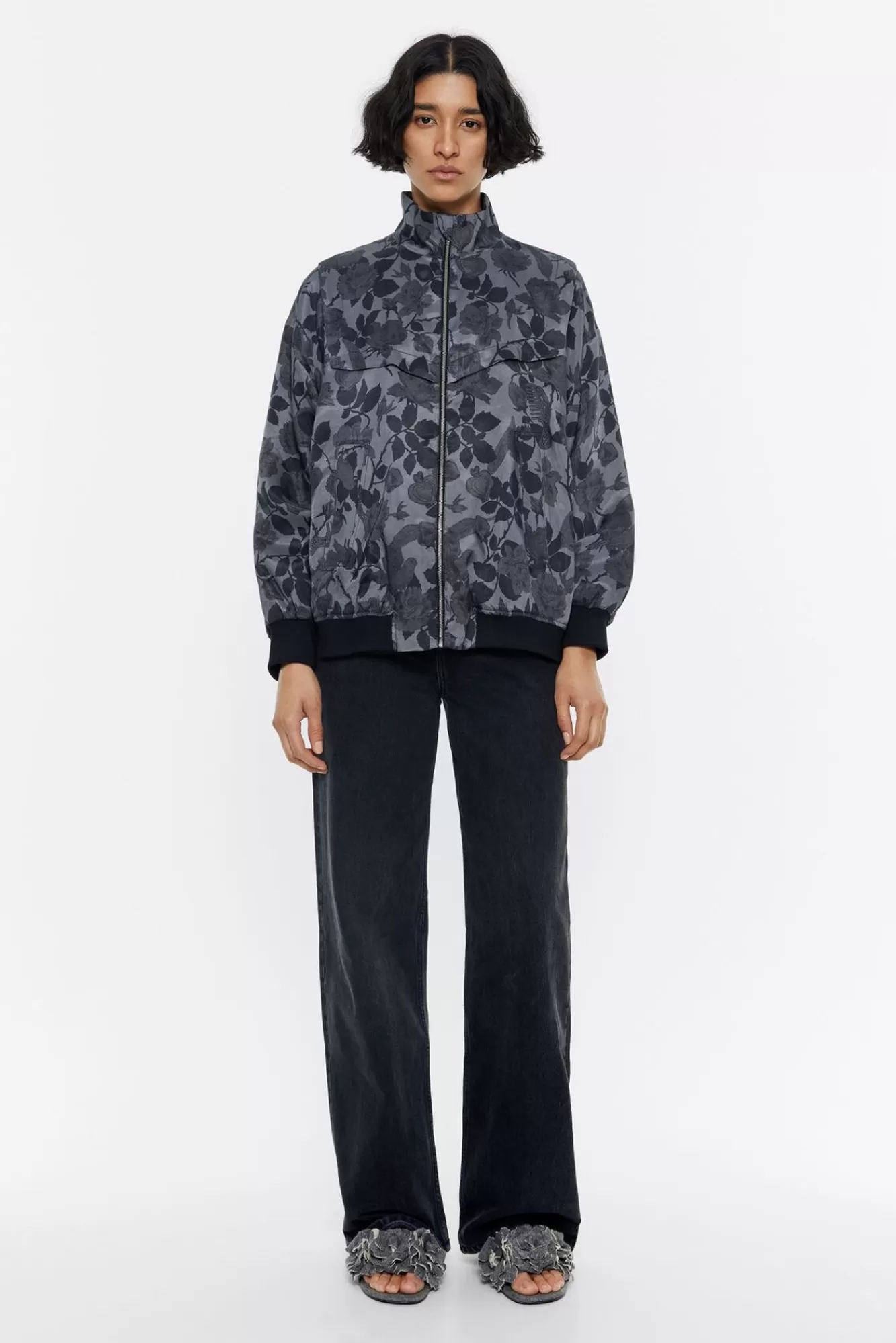 BIMBA Y LOLA Cazadora Bomber Fluida Canary Camo Caqui Flash Sale