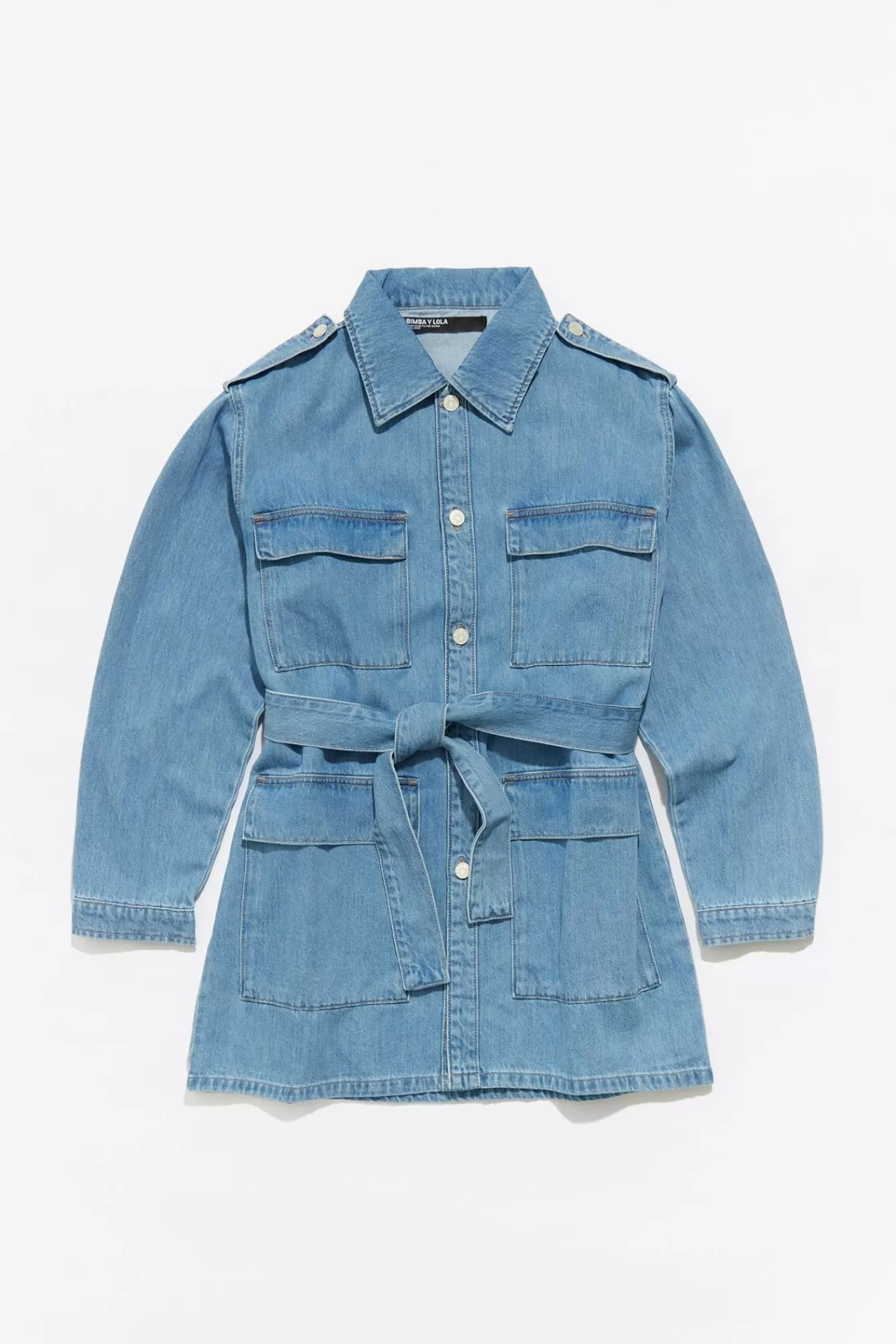 BIMBA Y LOLA Cazadora Denim Larga Azul Best Sale