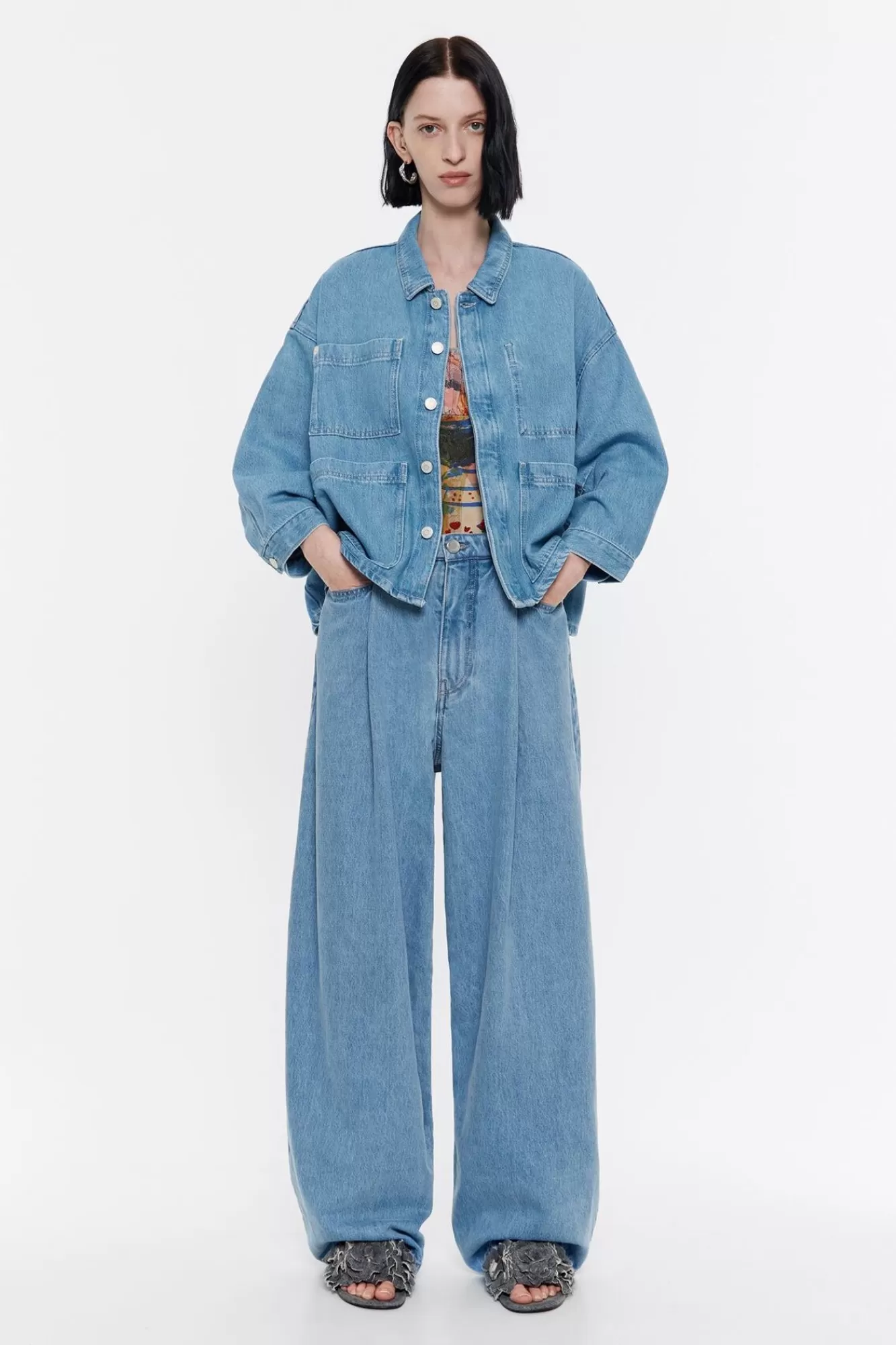 BIMBA Y LOLA Cazadora Denim Recta Azul Shop