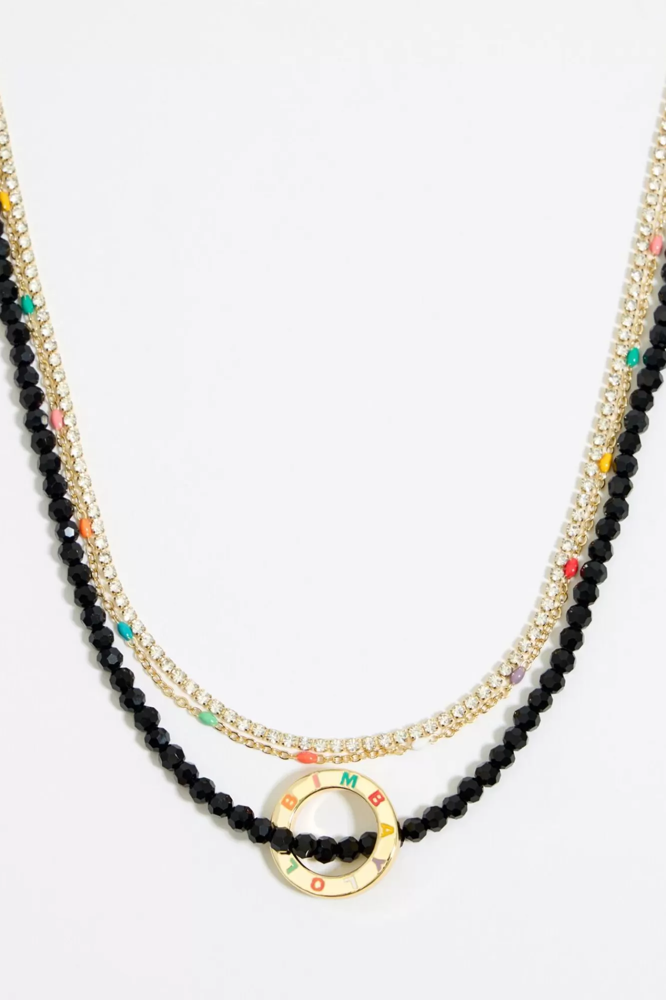 BIMBA Y LOLA Collar Cadena Cristales Dorado Flash Sale