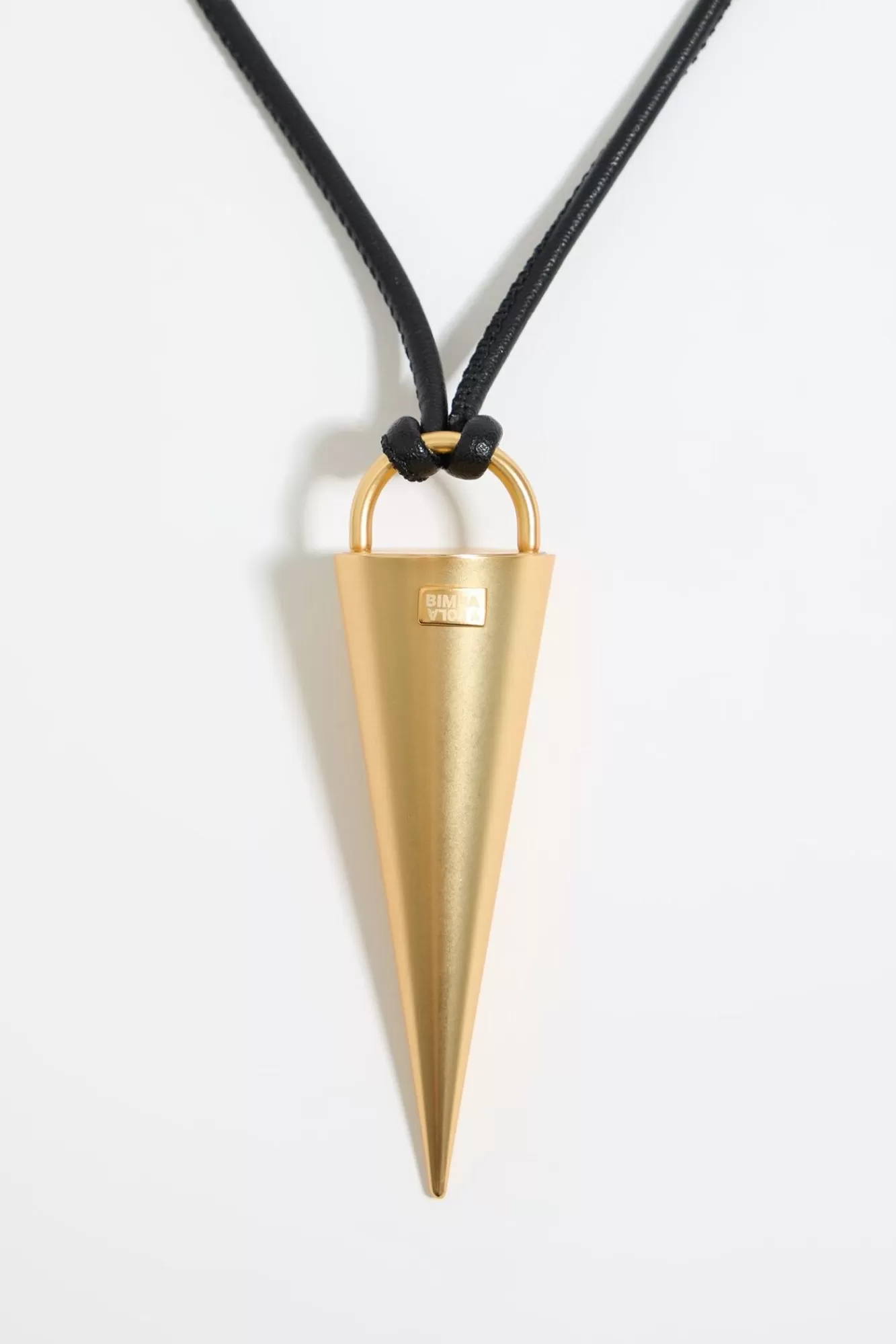BIMBA Y LOLA Collar Cordon Piel Y Pincho Dorado Mate Cheap