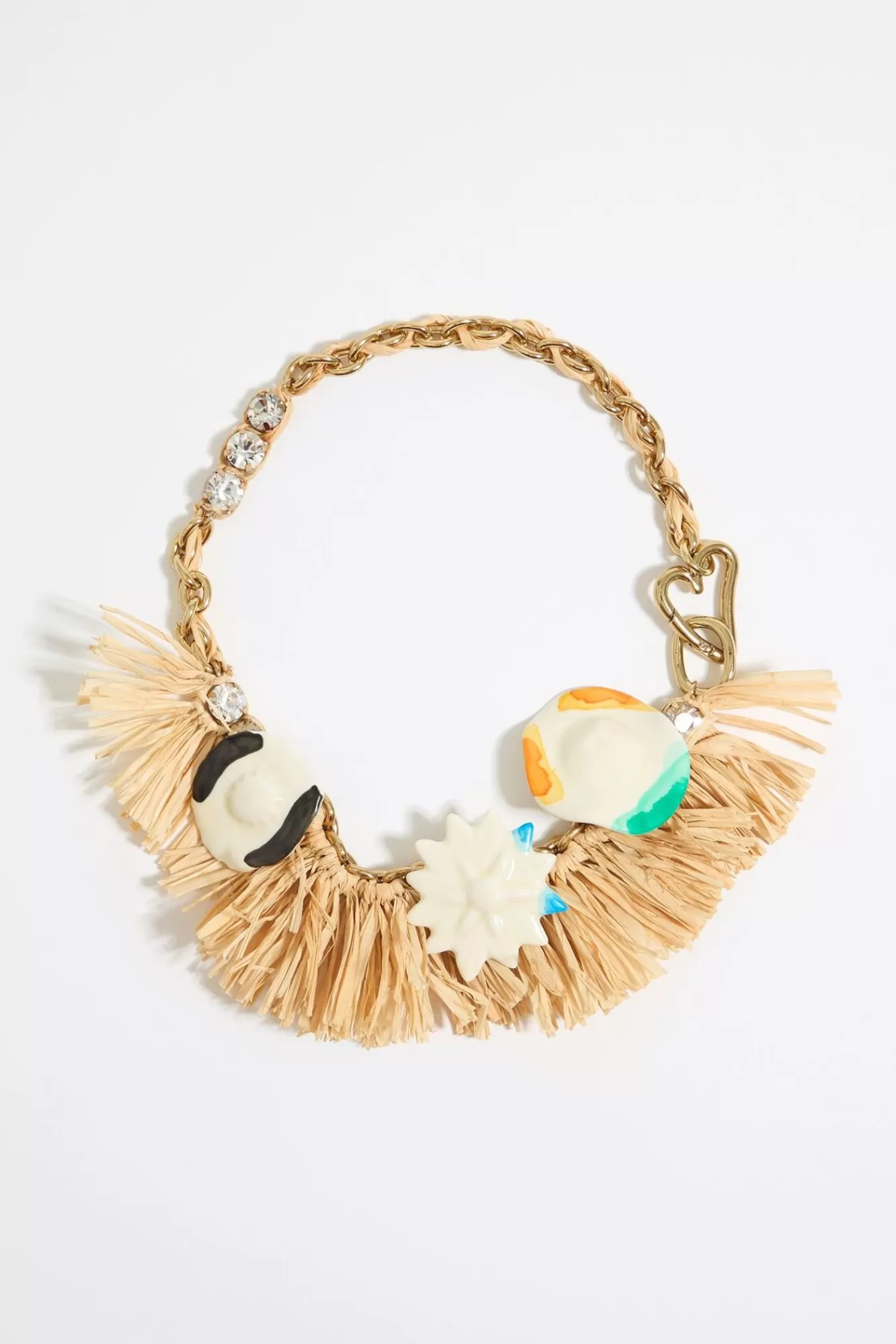 BIMBA Y LOLA Collar Flores Ceramica Y Rafia Cheap