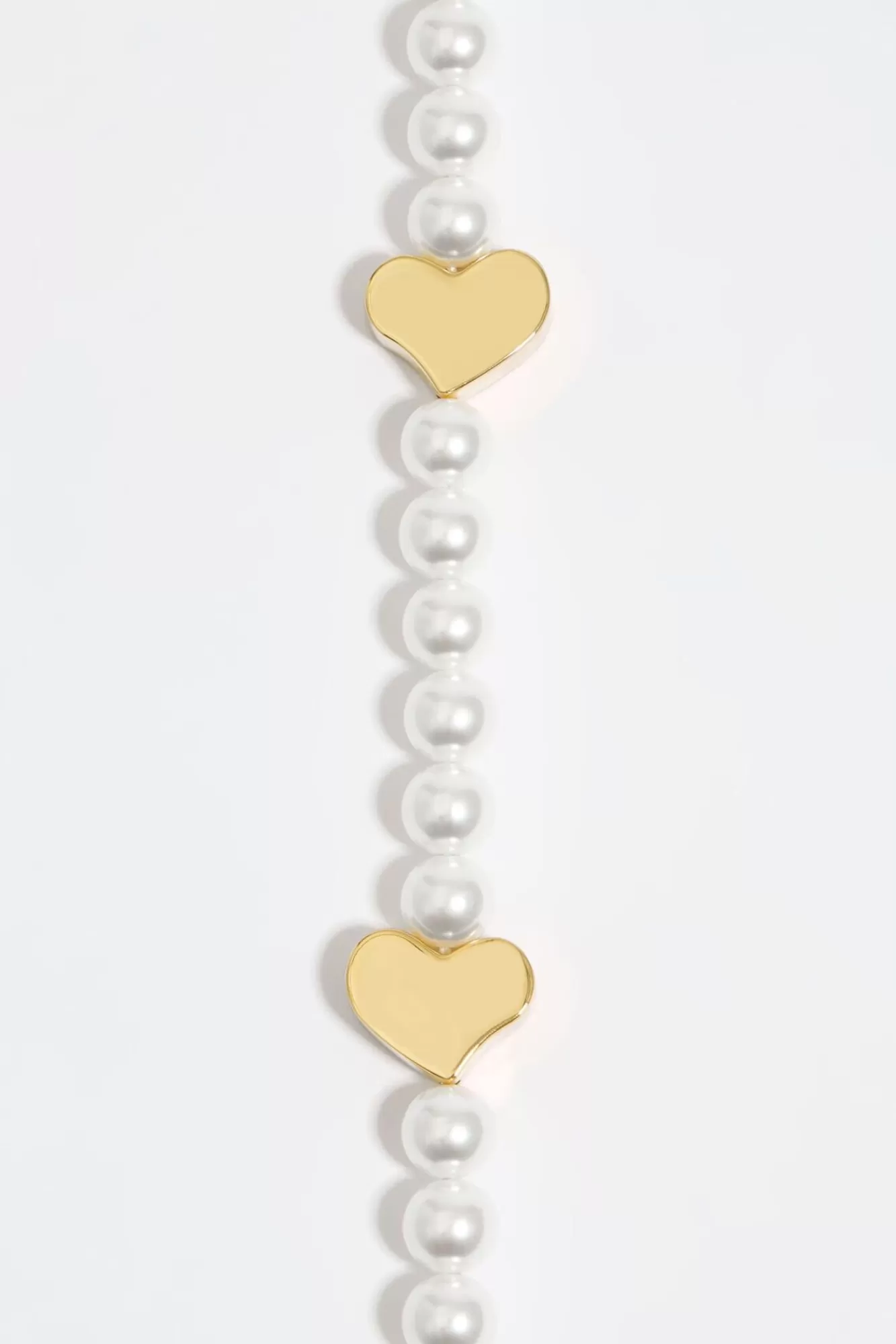 BIMBA Y LOLA Collar Perlas Corazones Dorado Outlet