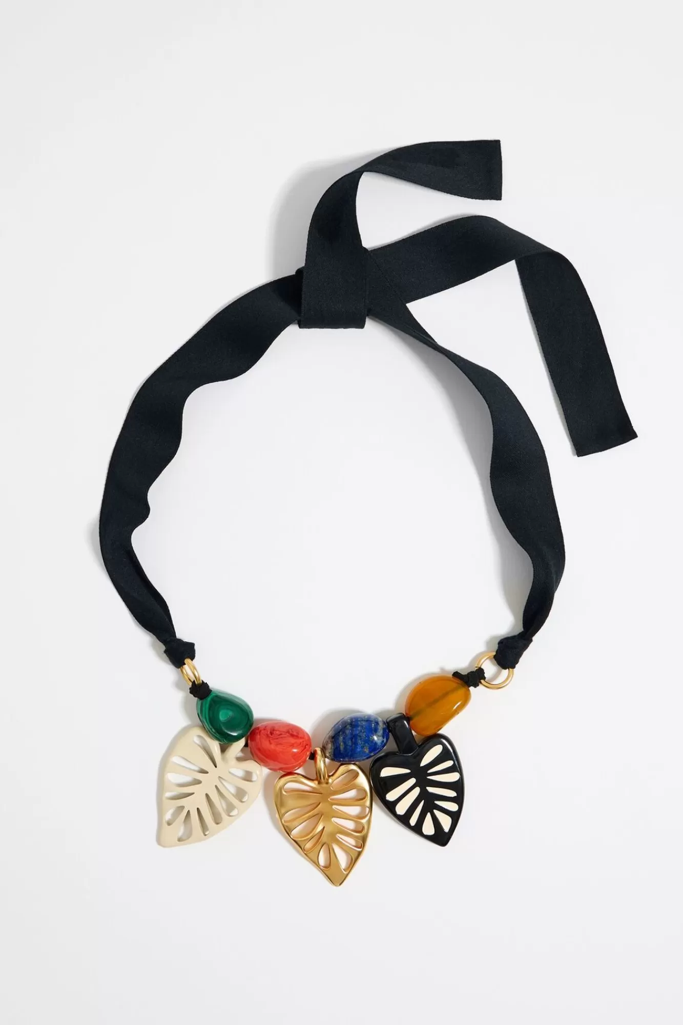 BIMBA Y LOLA Collar Piedras Hojas Dorado Mate Best Sale